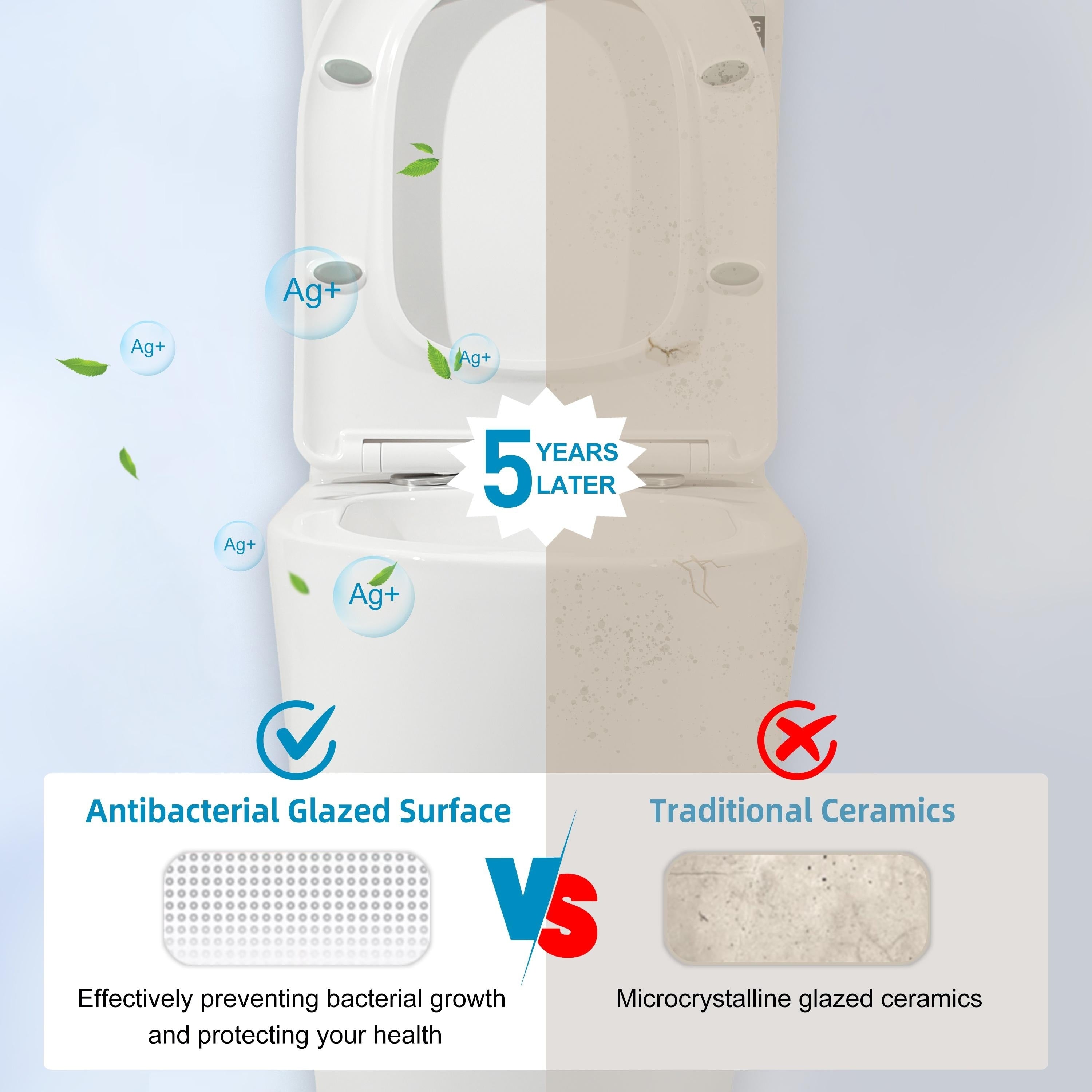 Toilette compacte monobloc CB HOME 24 po, siphon moderne à double chasse, siège à fermeture douce, hauteur confortable 16,5 po