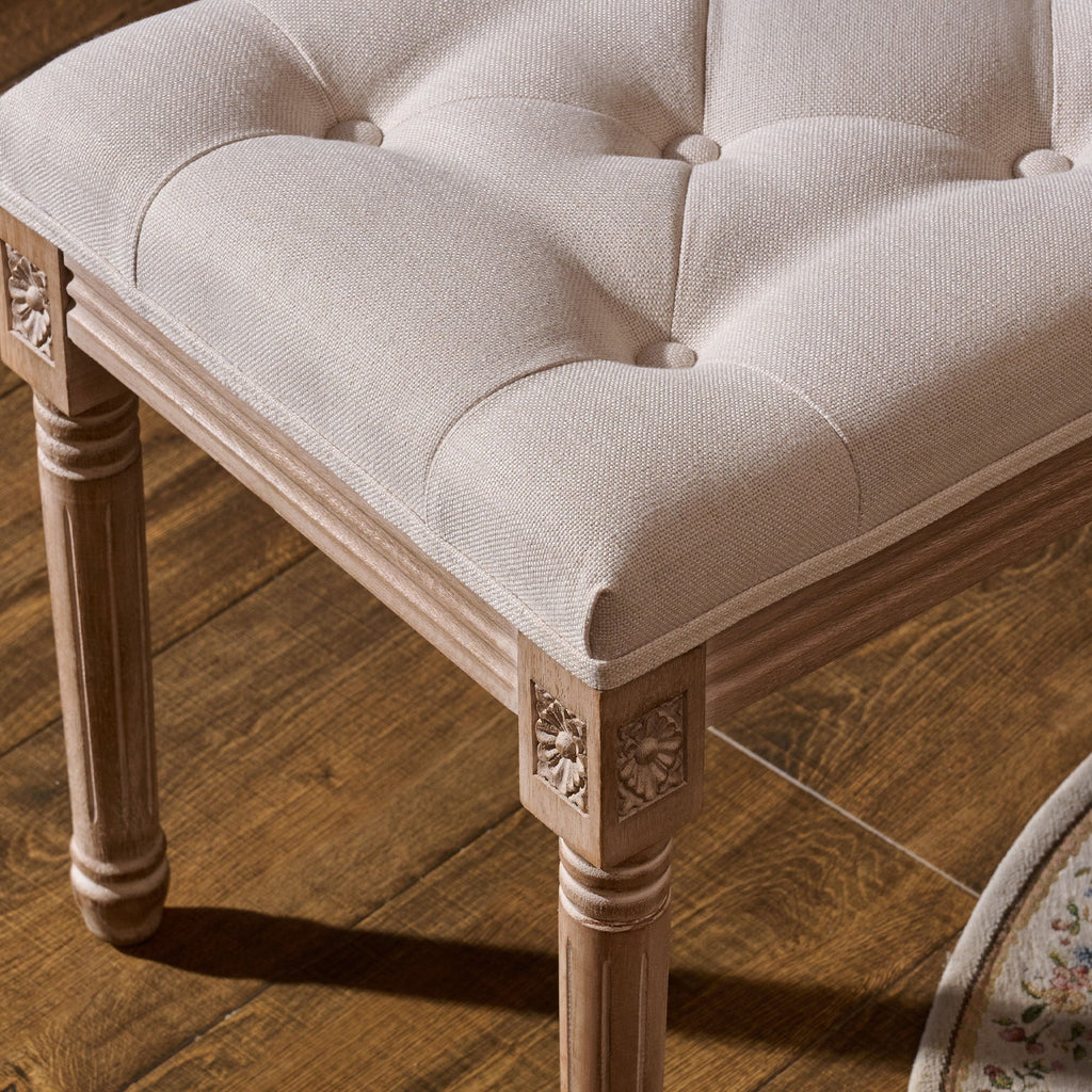 Tabouret de pied et tabouret de coiffeuse rembourrés vintage français CO-Z