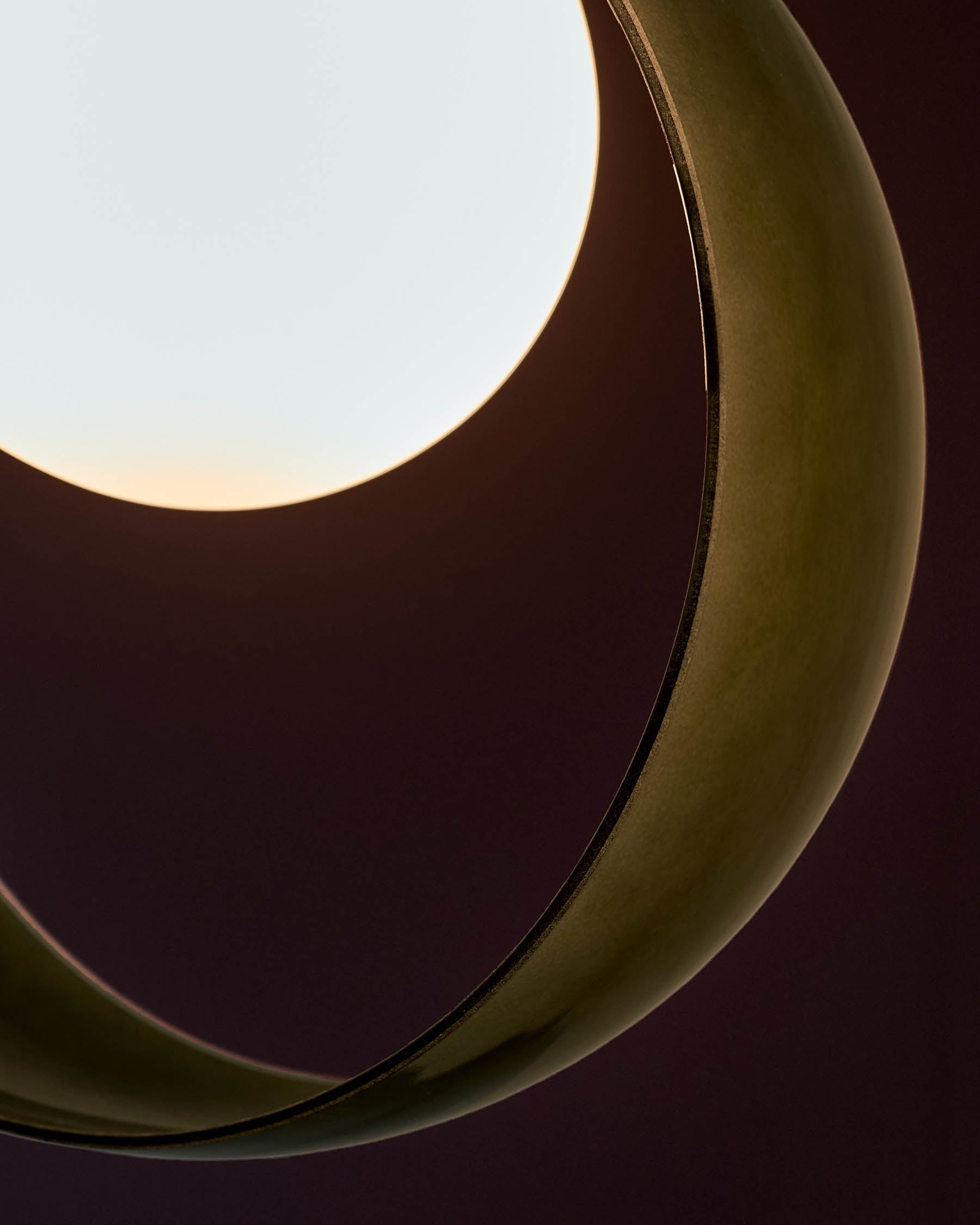 Suspension réglable Chloé en verre vert avec LED et 4 gouttes