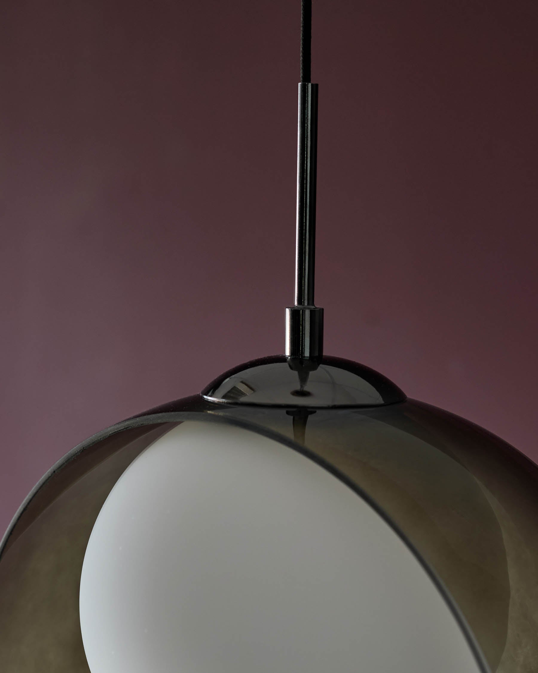 Suspension réglable Chloé en verre vert avec LED et 4 gouttes