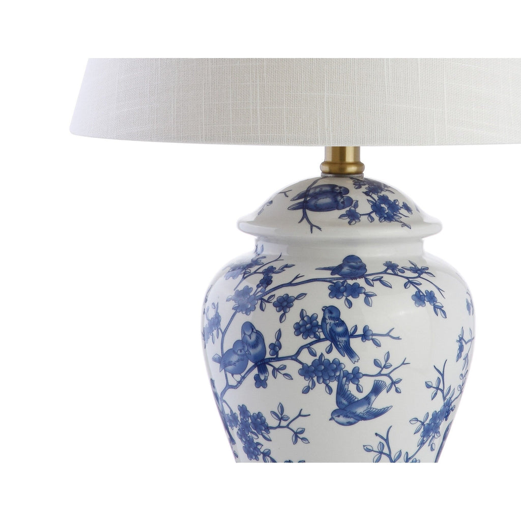 Lampe de table Choi 22 Chinoiserie, bleu/blanc (lot de 2) par JONATHAN Y
