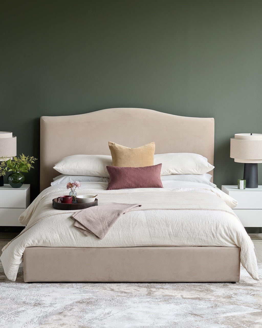 Lit coffre coffre Clark Champagne Velvet King Size