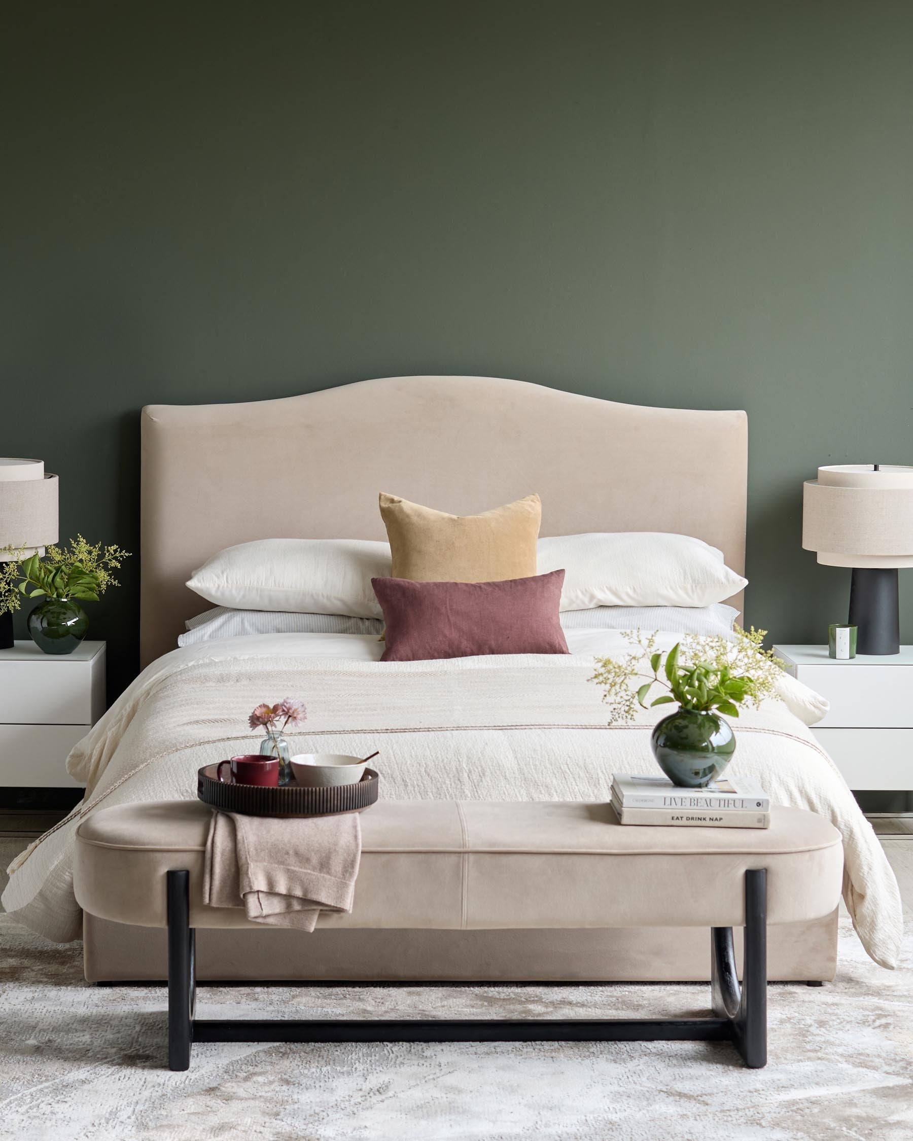 Lit coffre coffre Clark Champagne Velvet King Size