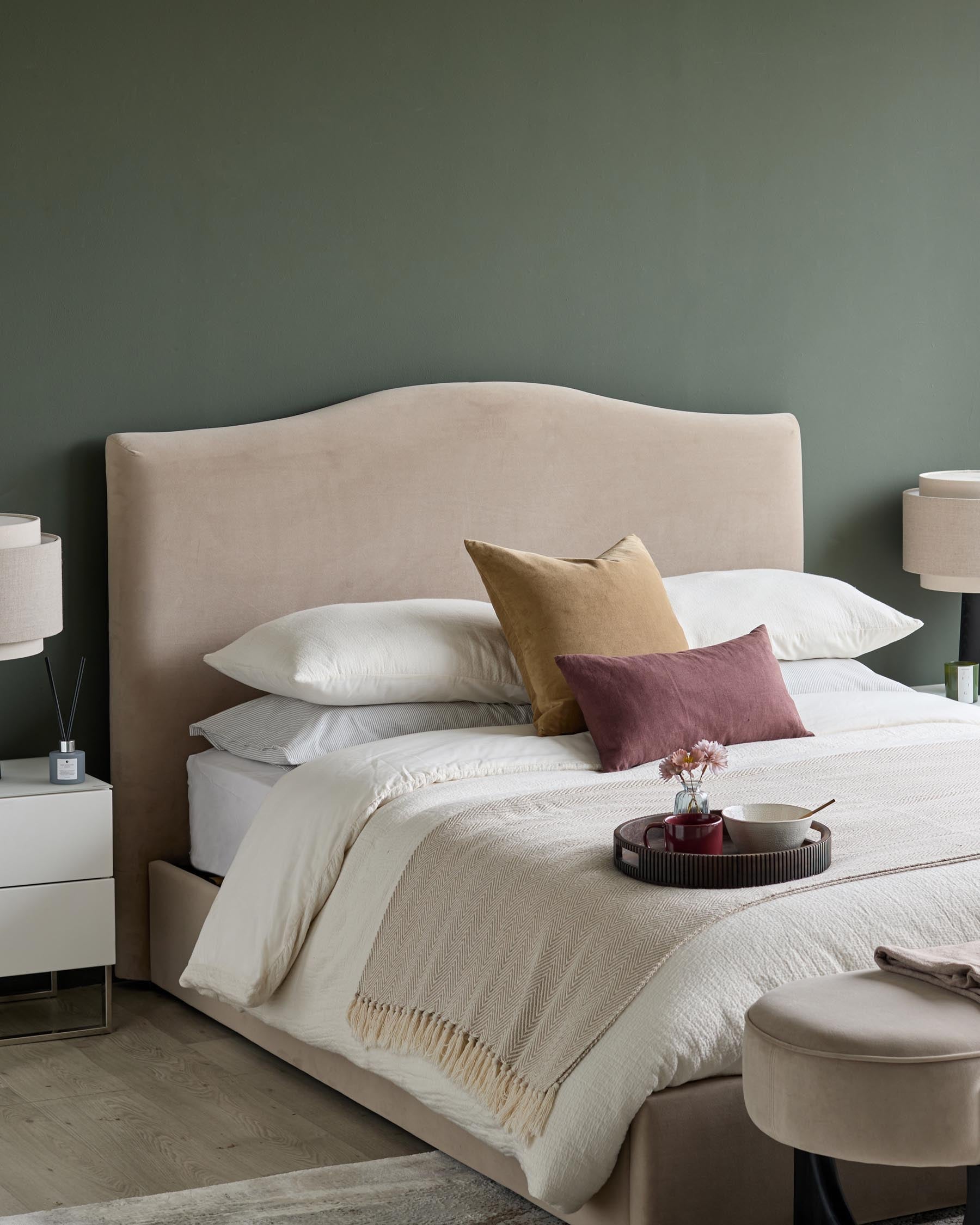 Lit coffre coffre Clark Champagne Velvet King Size