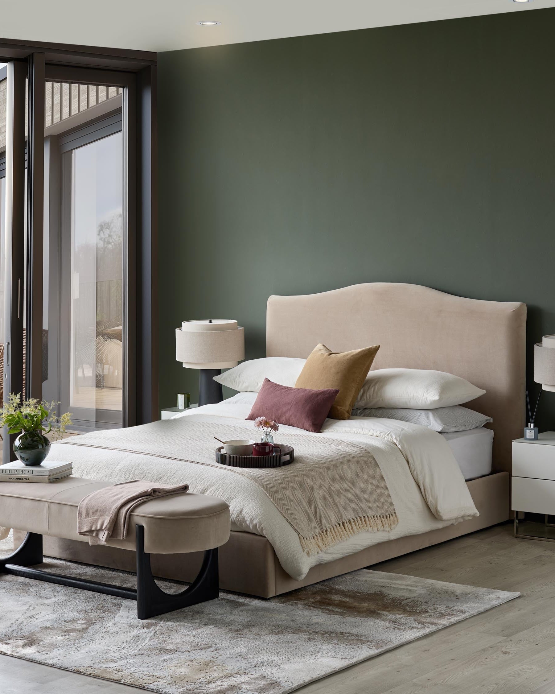 Lit coffre coffre Clark Champagne Velvet King Size