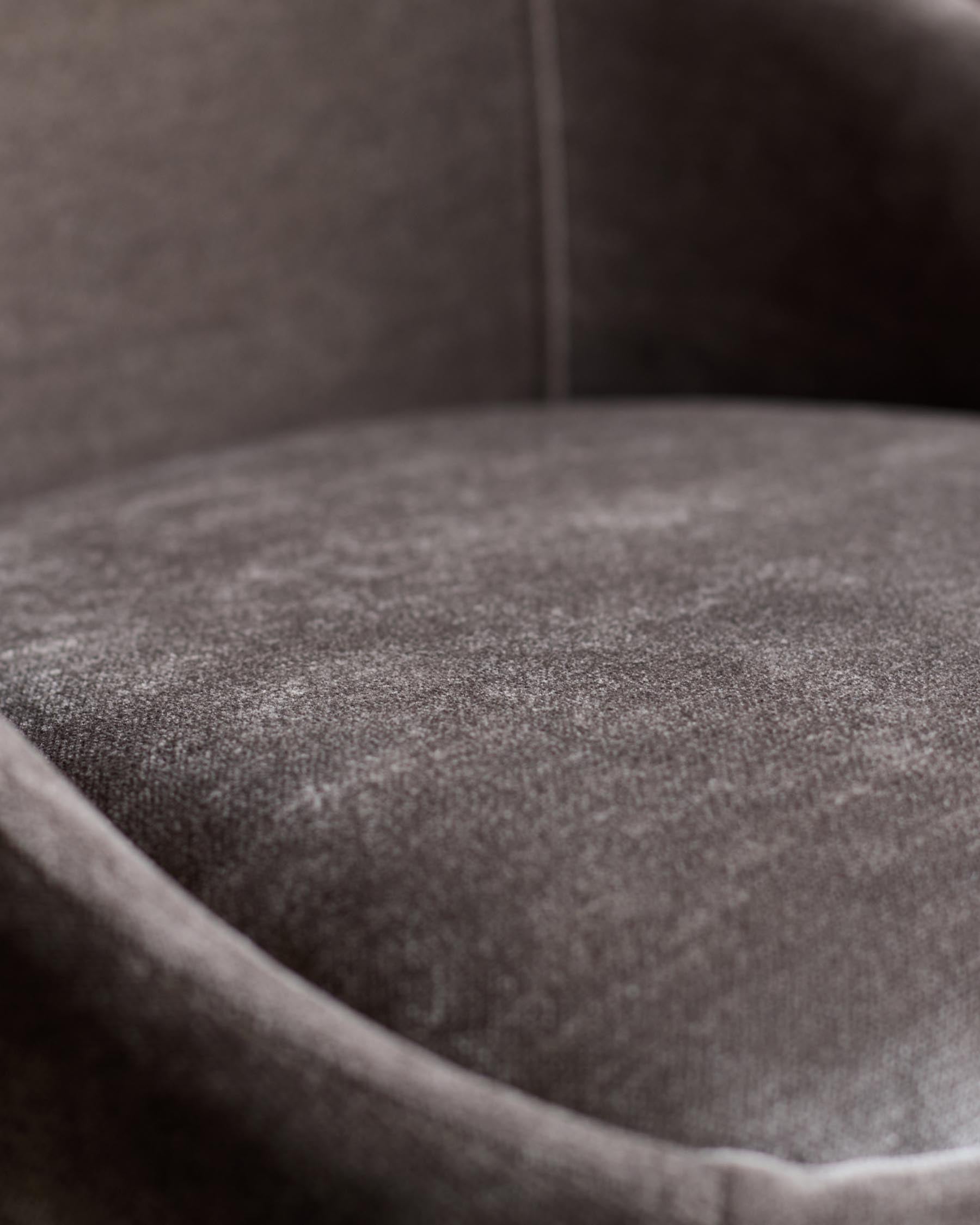 Tabouret de bar pivotant Cleo en tissu moka