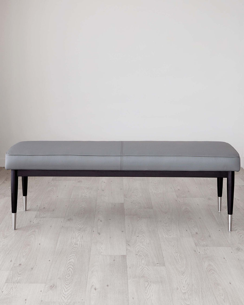 Banquette Clover en similicuir gris moyen sans dossier