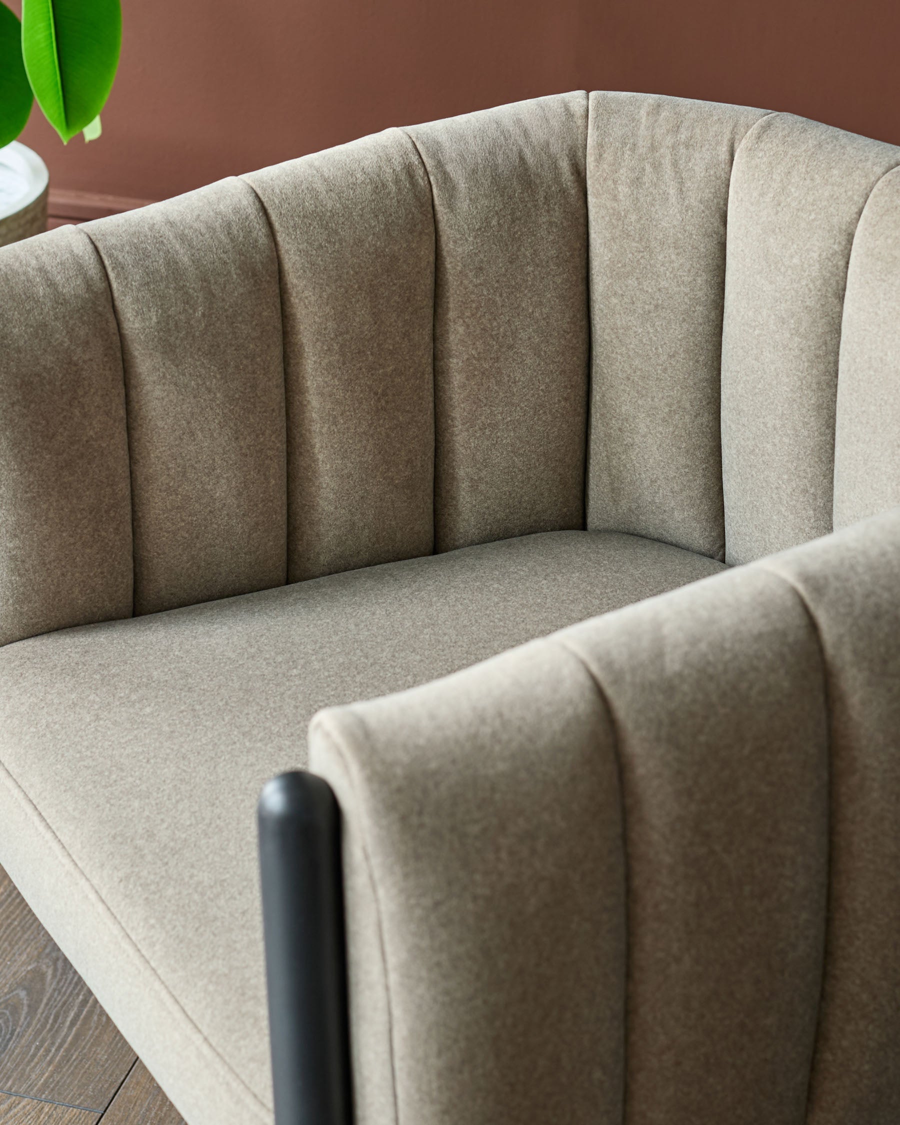 Chaise de salle à manger en tissu moka Cole