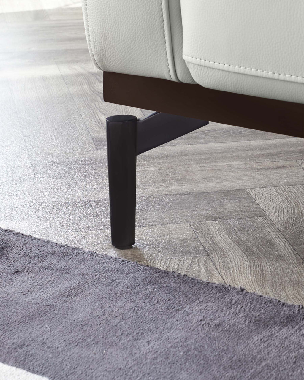 Canapé 3 places Colton en cuir gris naturel