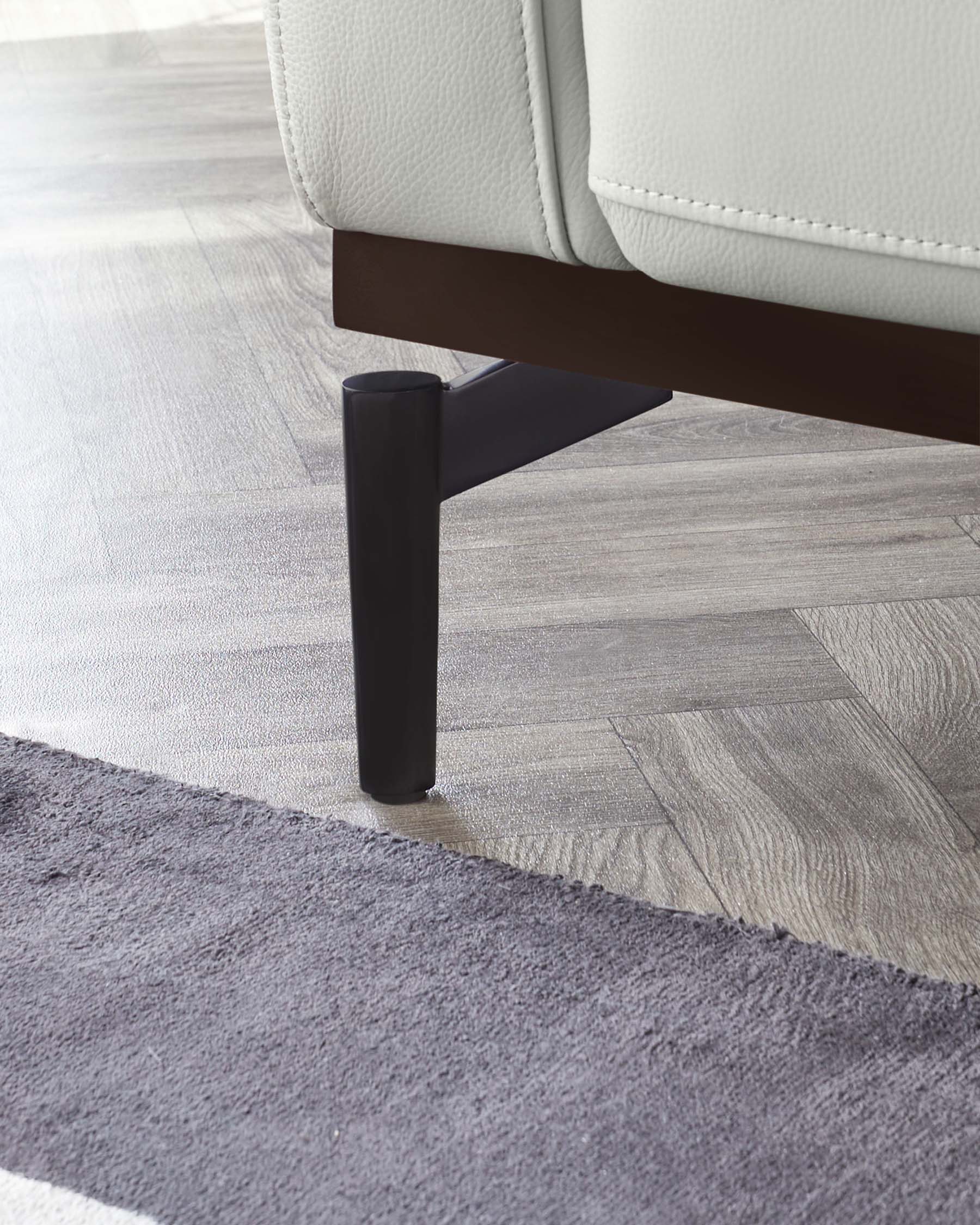 Canapé 3 places Colton en cuir gris naturel