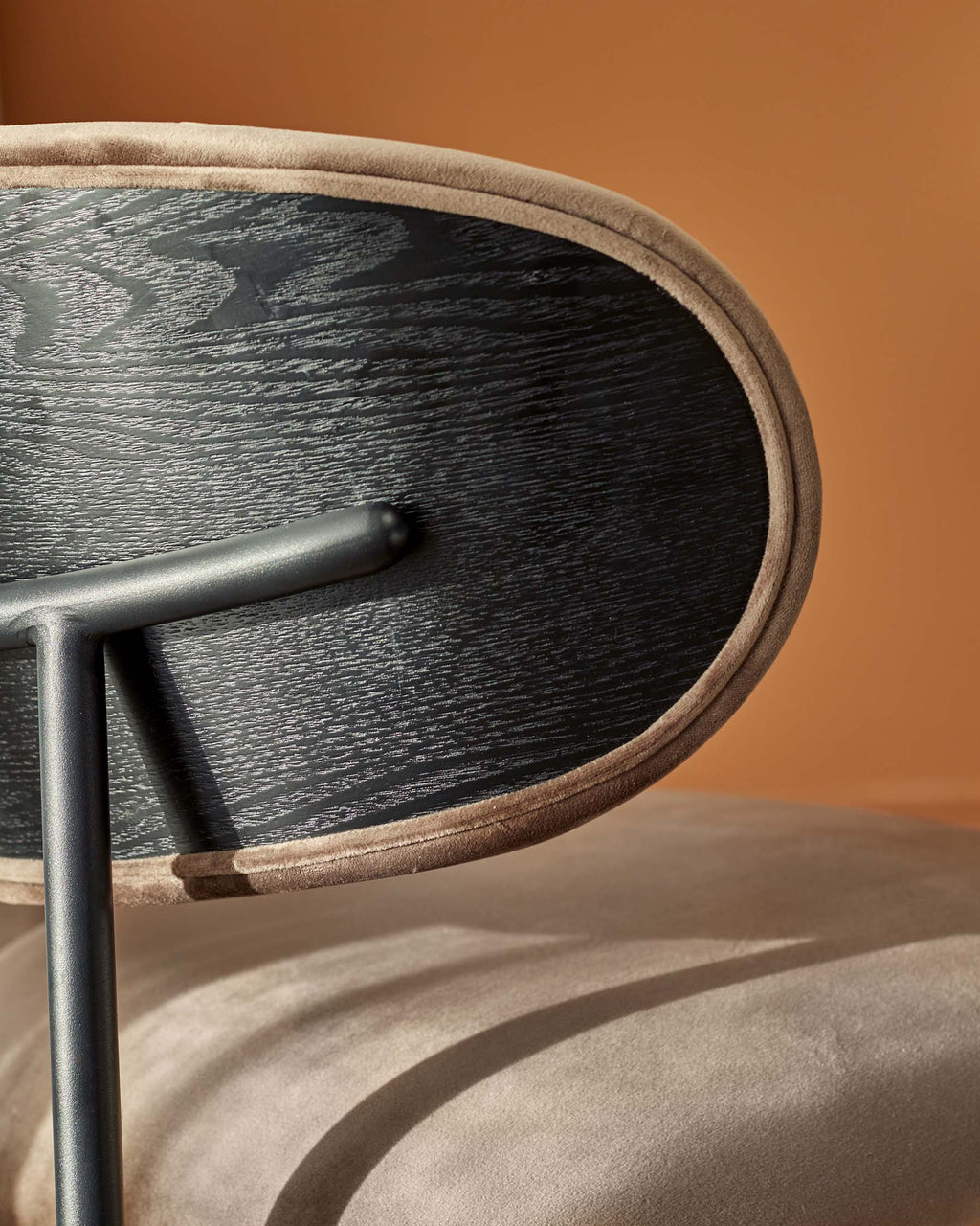 Chaise de salle à manger Cree en velours moka