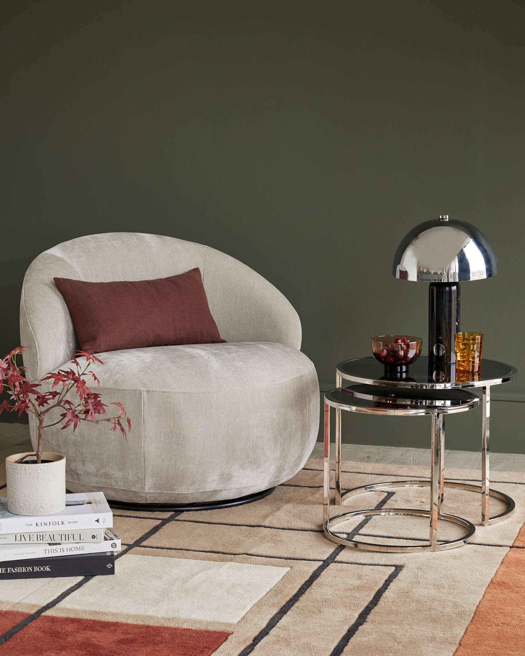 Tables gigognes Thea à miroir fumé