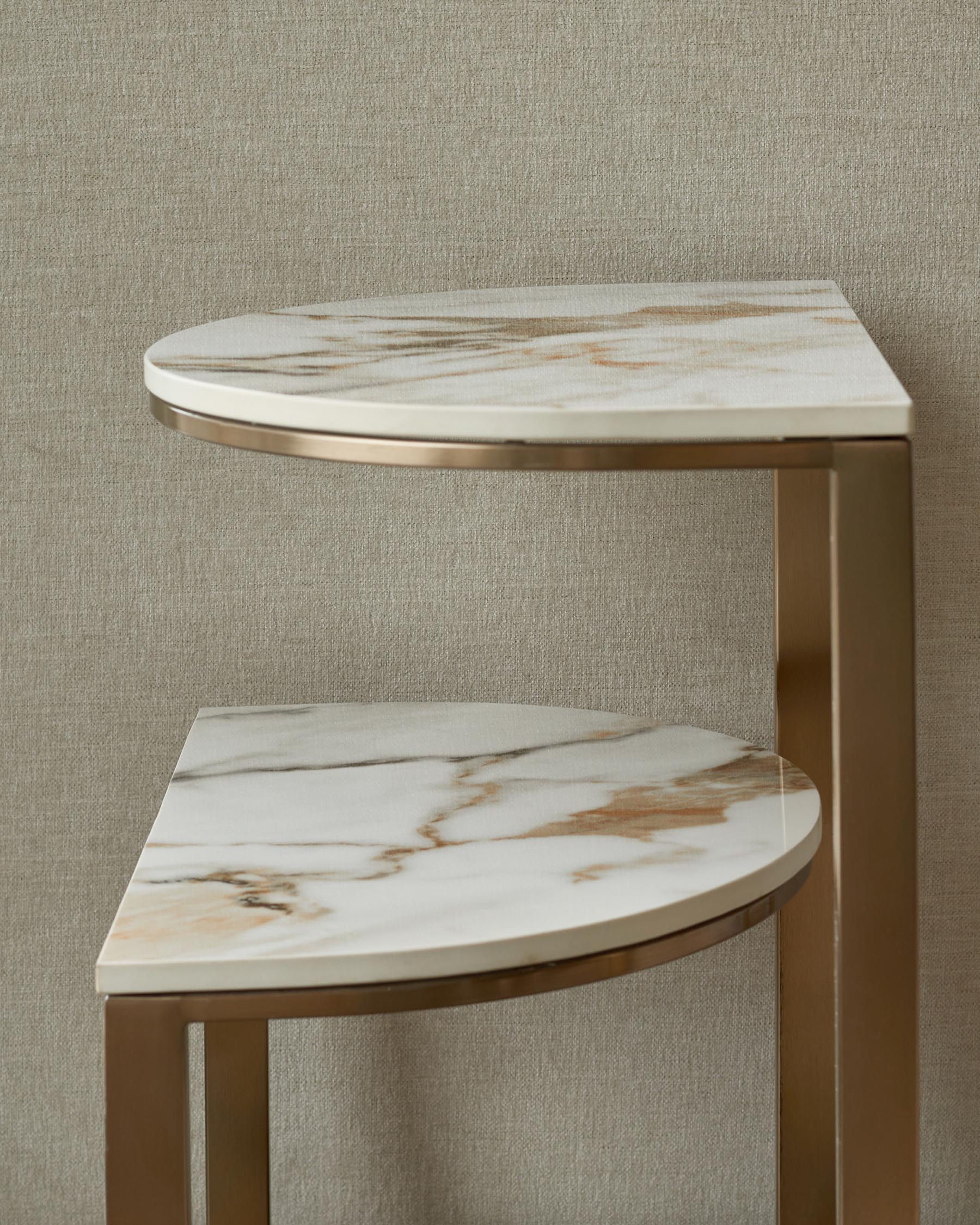 Table d'appoint en céramique demi-naturelle