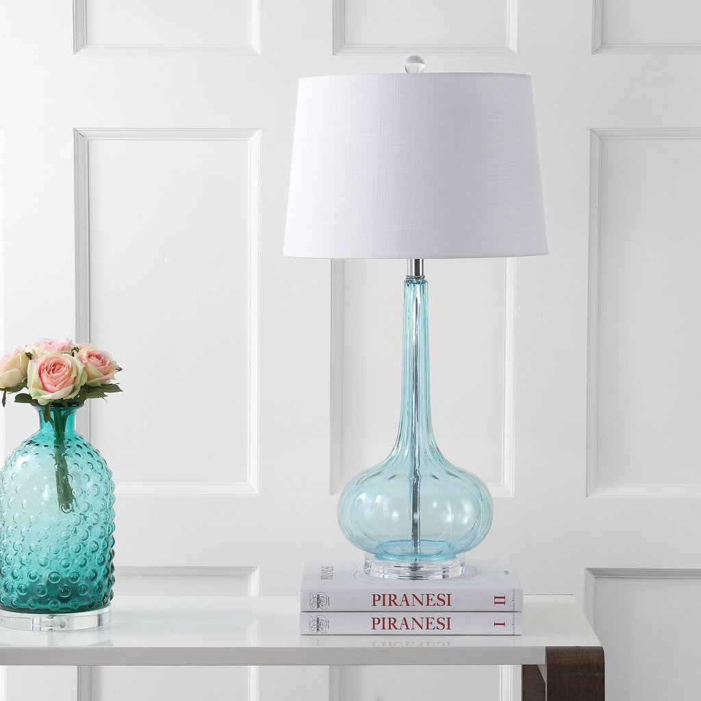 Lampe de table à LED Diamante 28,5 en verre rose (lot de 2) par JONATHAN Y