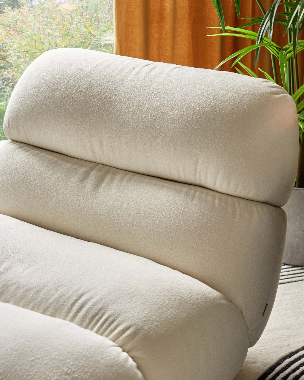 Fauteuil d'appoint à boucle ivoire Elijah