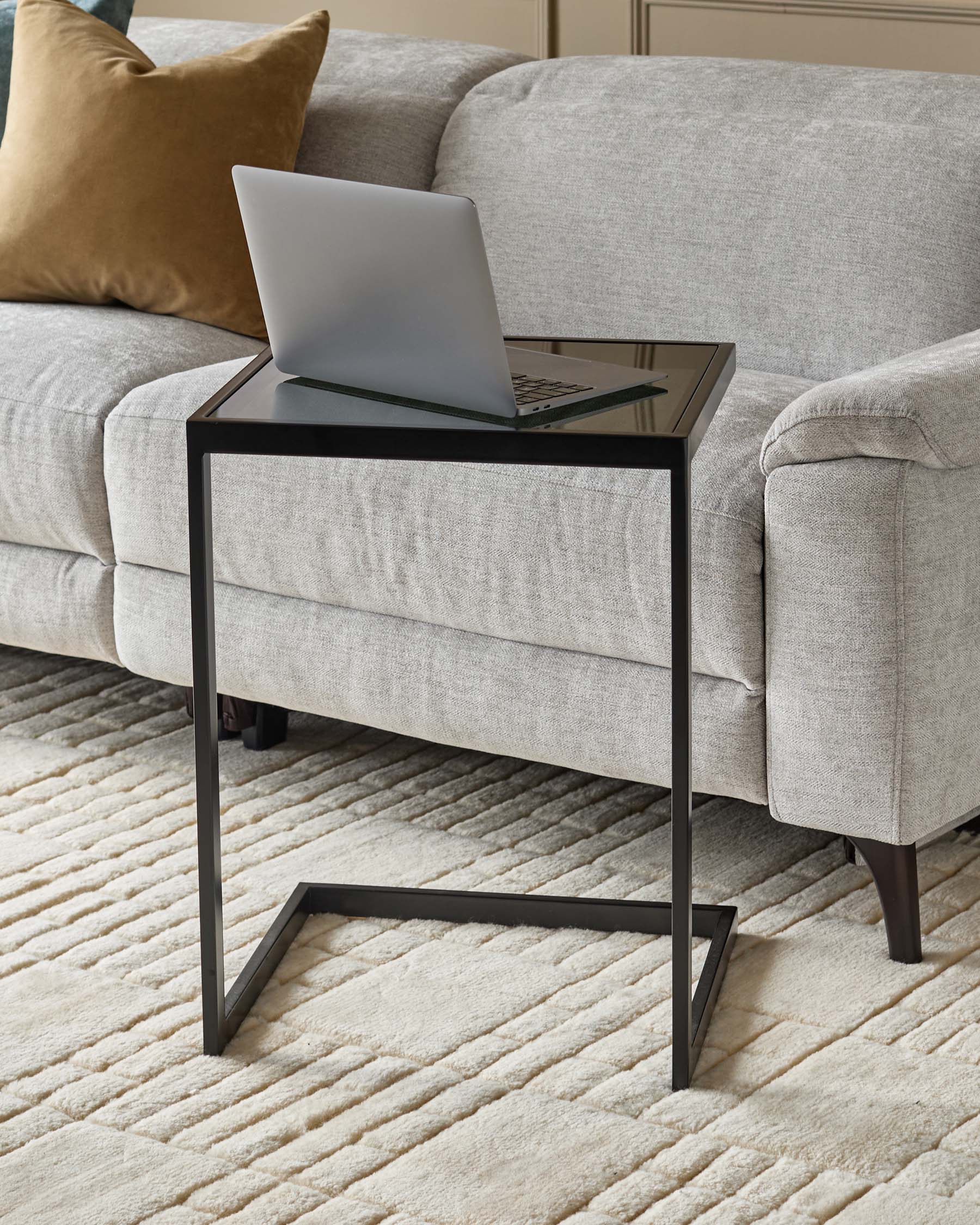 Plateau en verre fumé Ezra