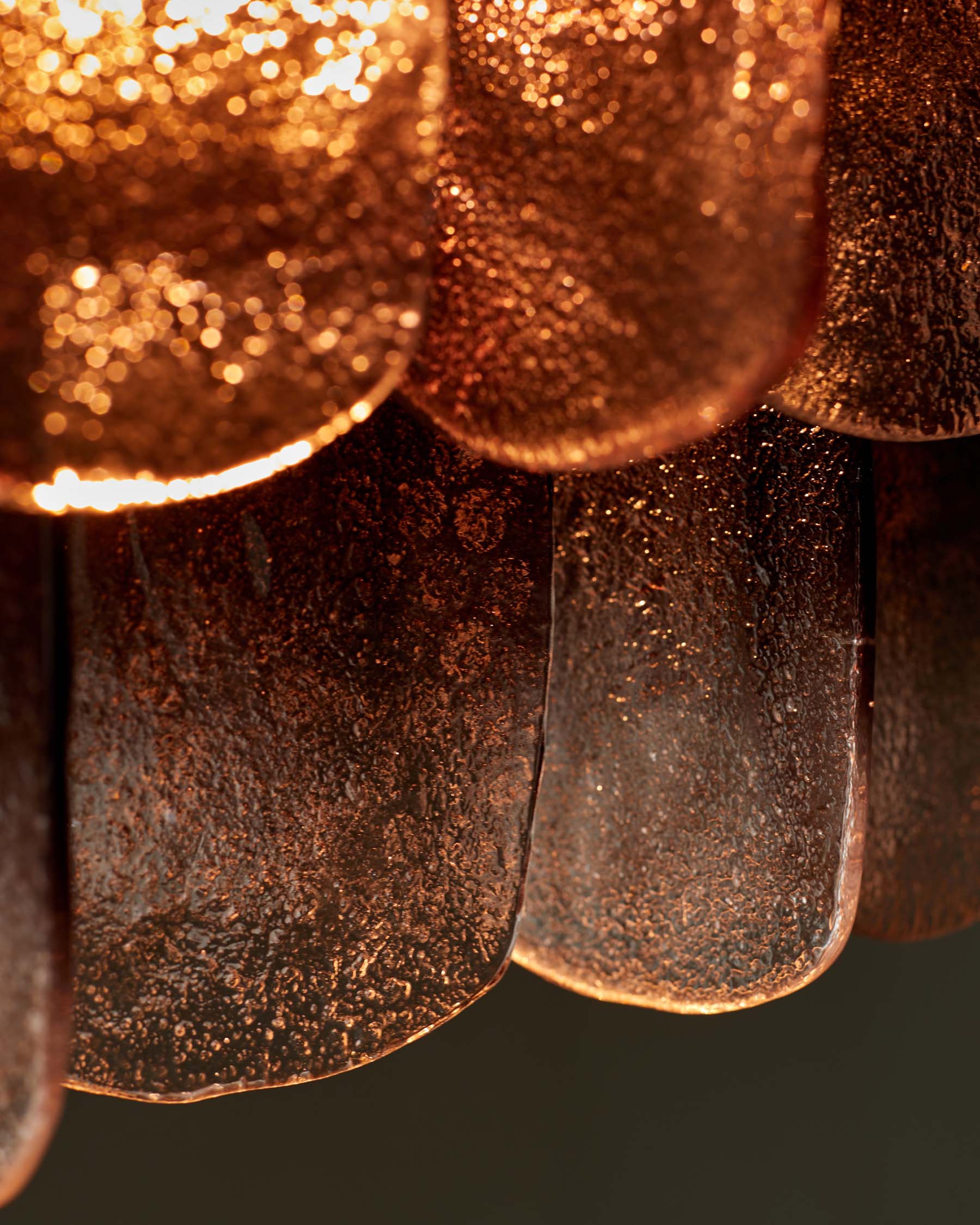 Suspension réglable Estelle en verre fumé ombré