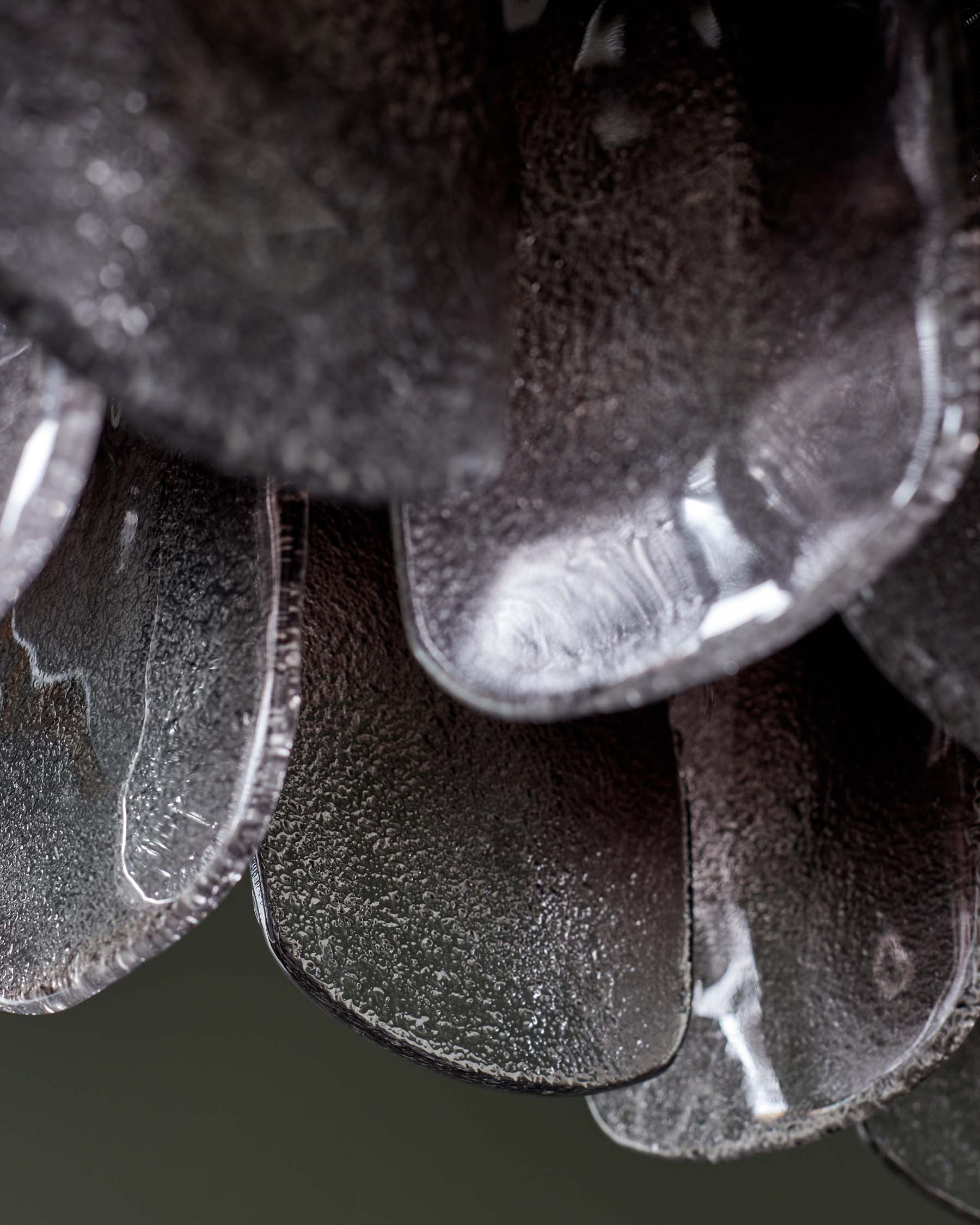 Suspension réglable Estelle en verre fumé ombré