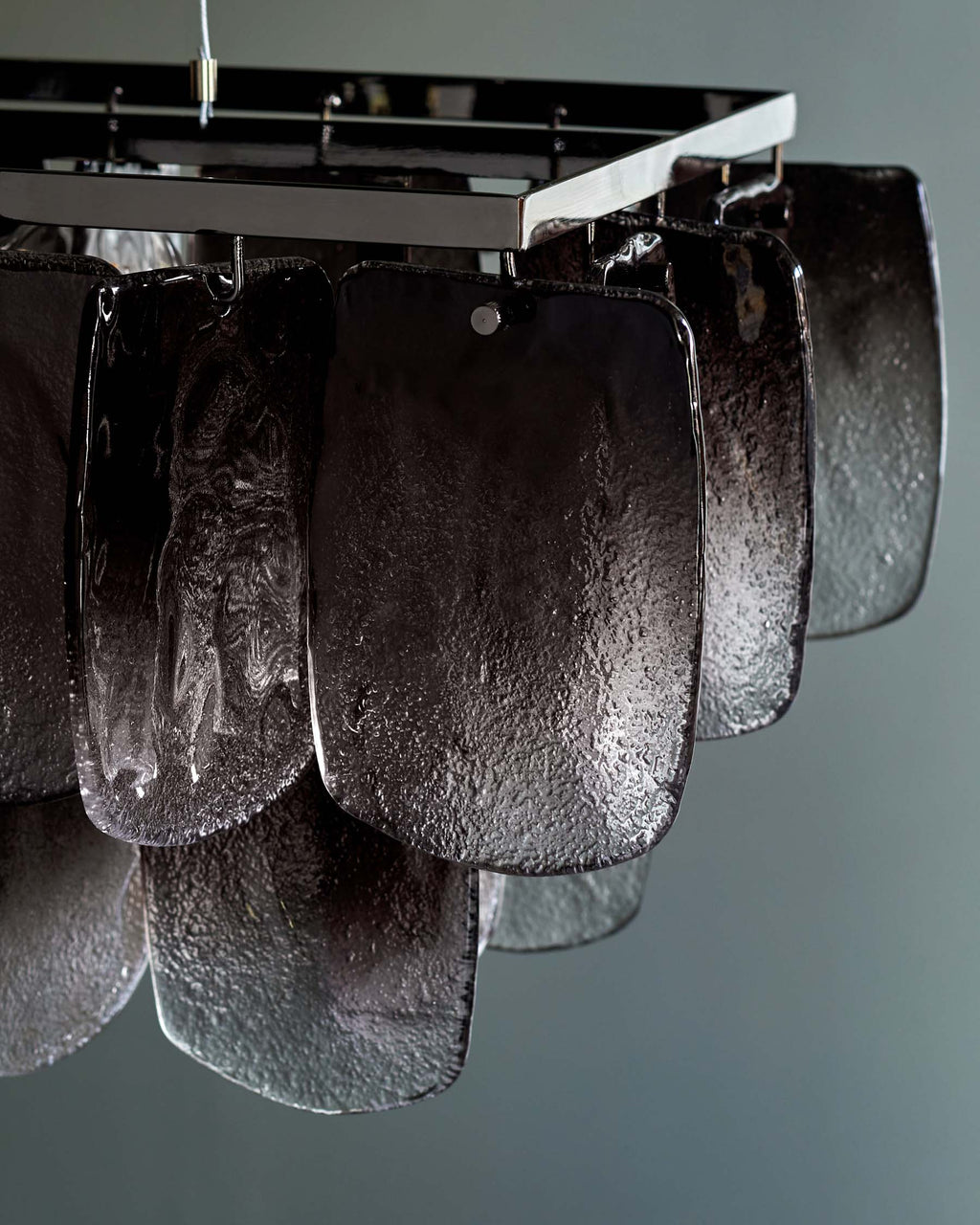 Suspension réglable Estelle en verre fumé ombré