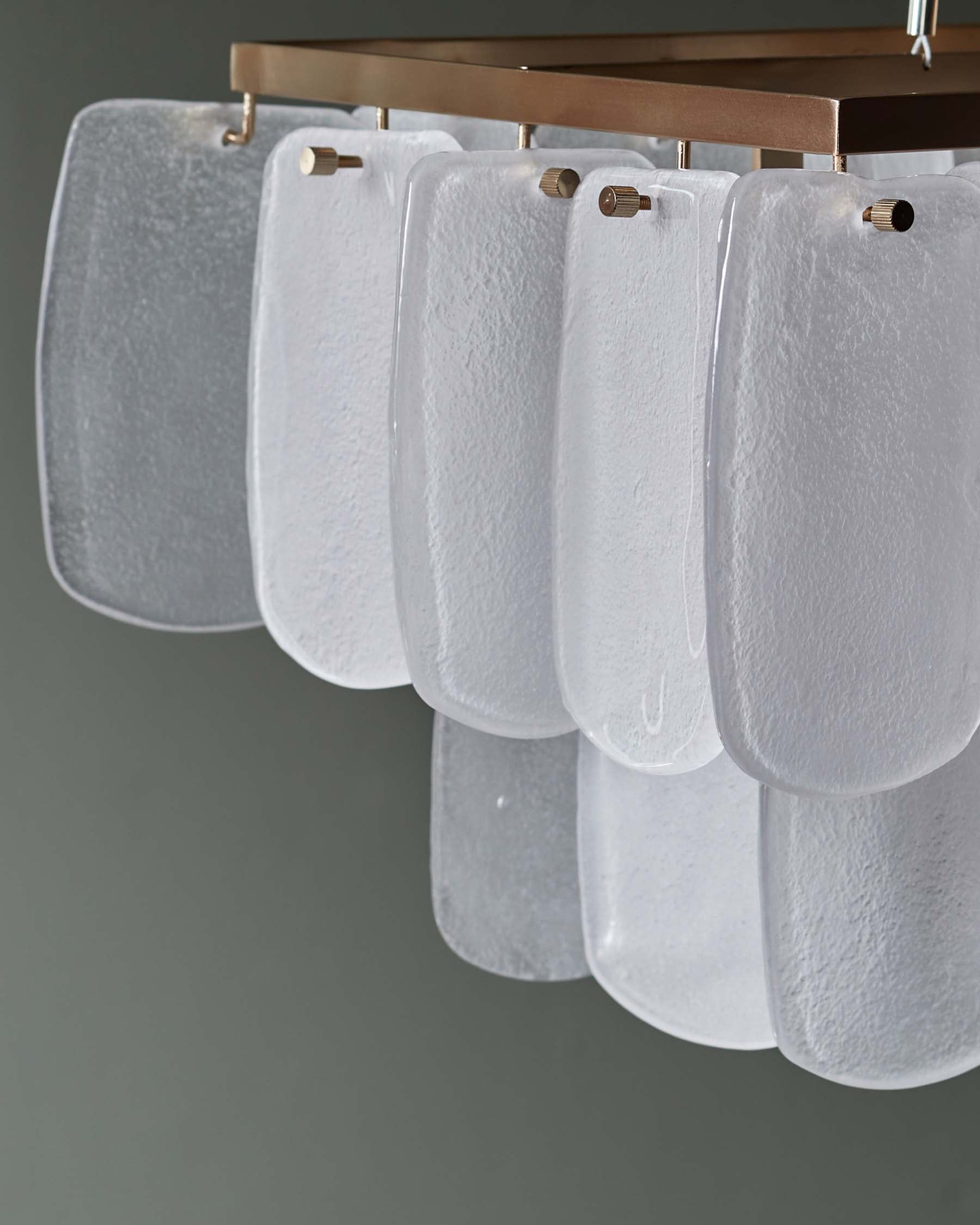 Suspension réglable en verre blanc Estelle