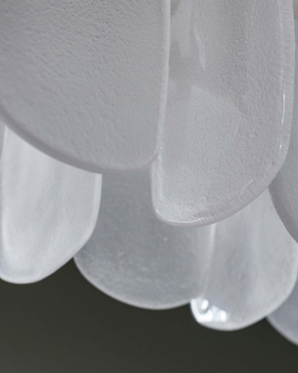 Suspension réglable en verre blanc Estelle