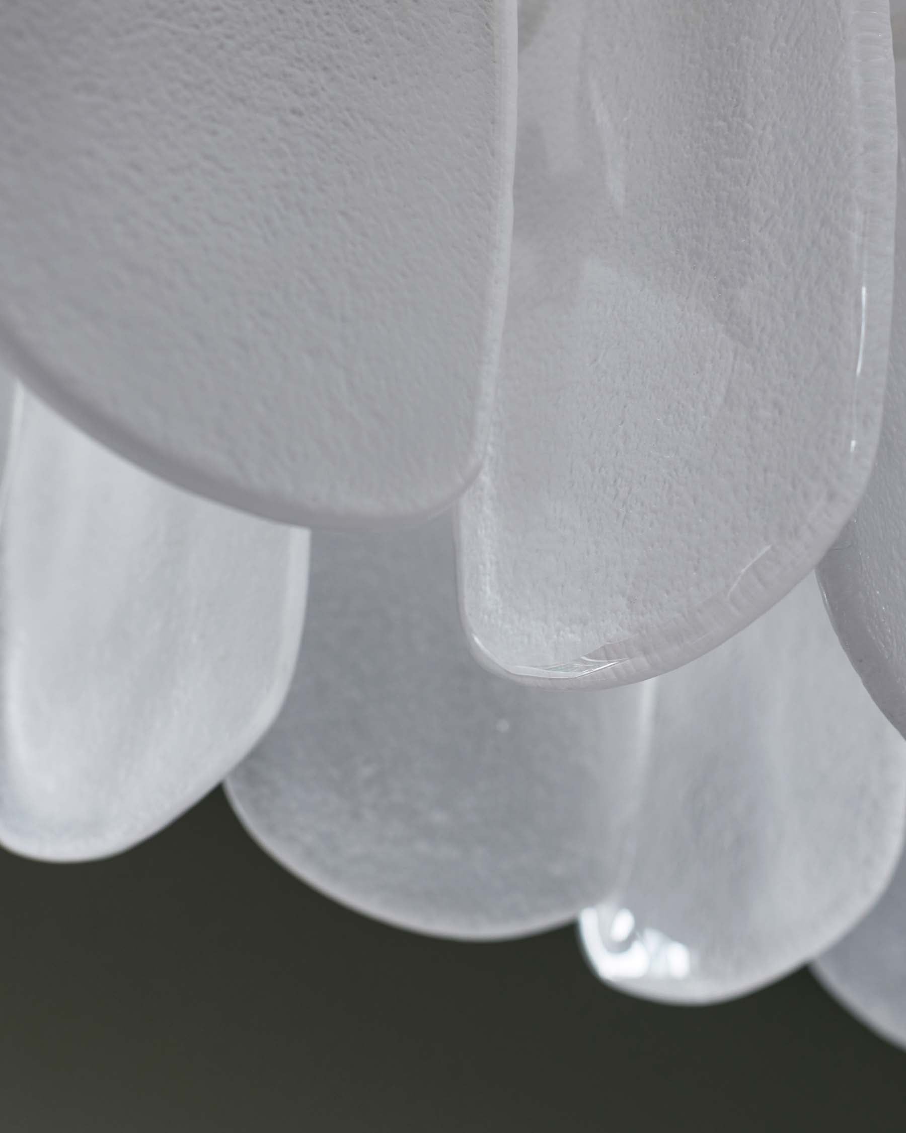 Suspension réglable en verre blanc Estelle