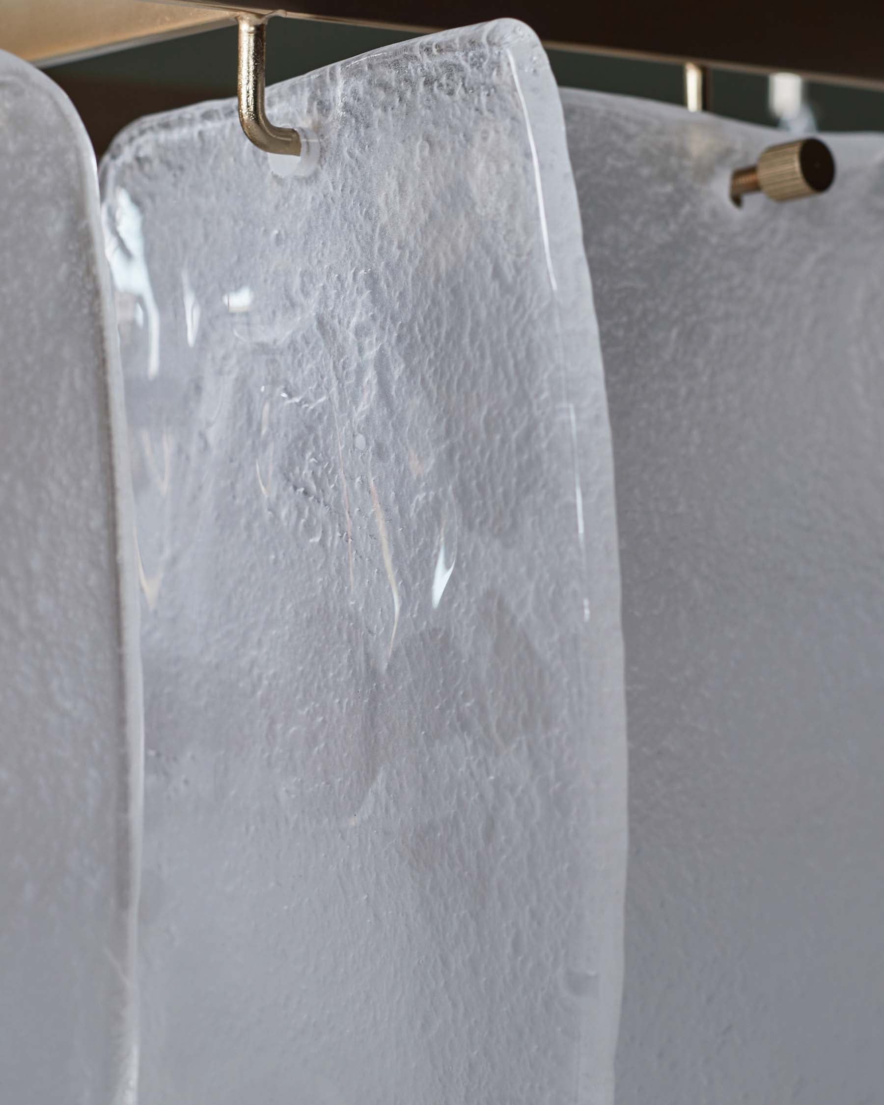 Suspension réglable en verre blanc Estelle