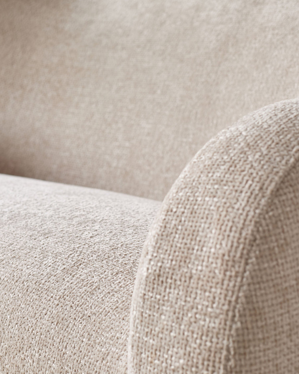 Canapé 3 places Evelyn en tissu naturel à grosses mailles