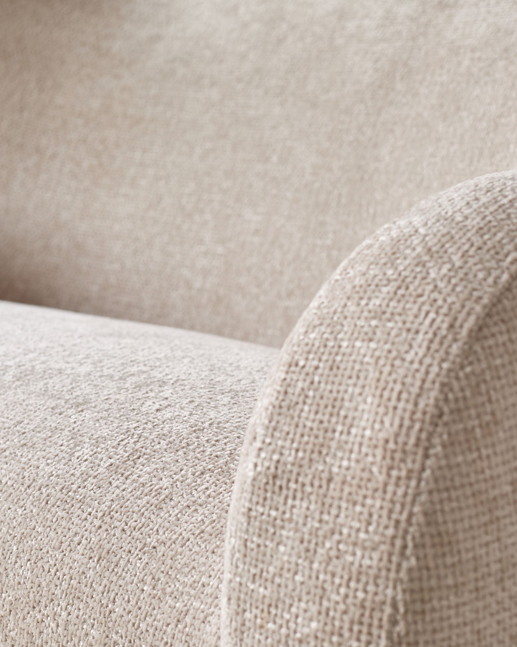 Canapé 3 places Evelyn en tissu naturel à grosses mailles