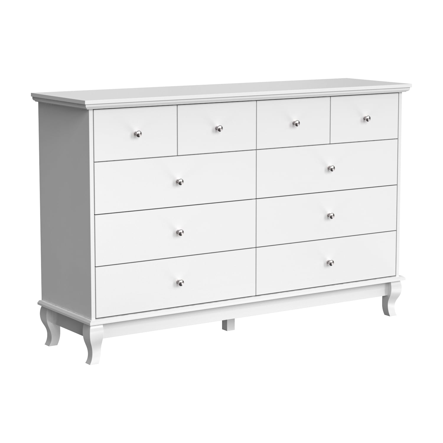 Commode double de 55,1 po de large avec tiroirs de rangement