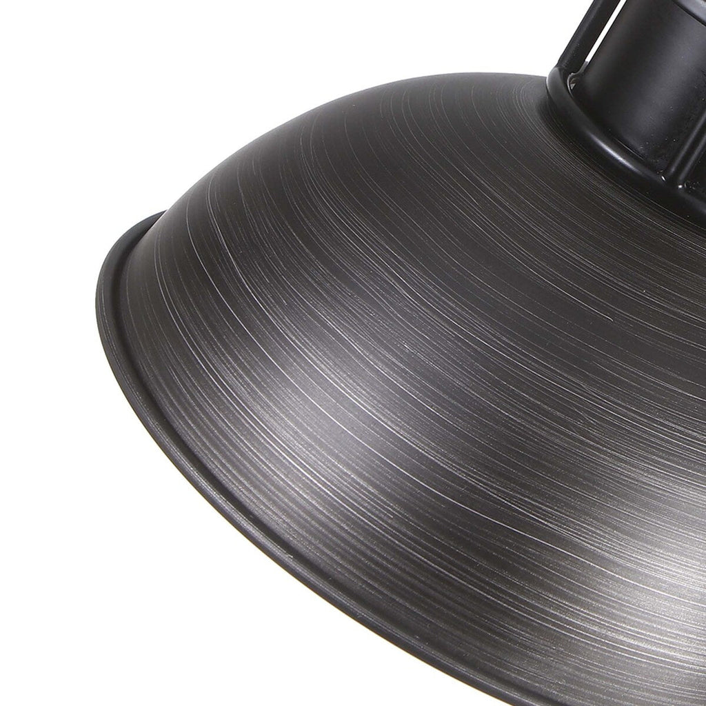 Suspension en forme de dôme de style industriel à 3 lampes, style ferme, en métal, pour îlot de cuisine linéaire, finition bronze huilé