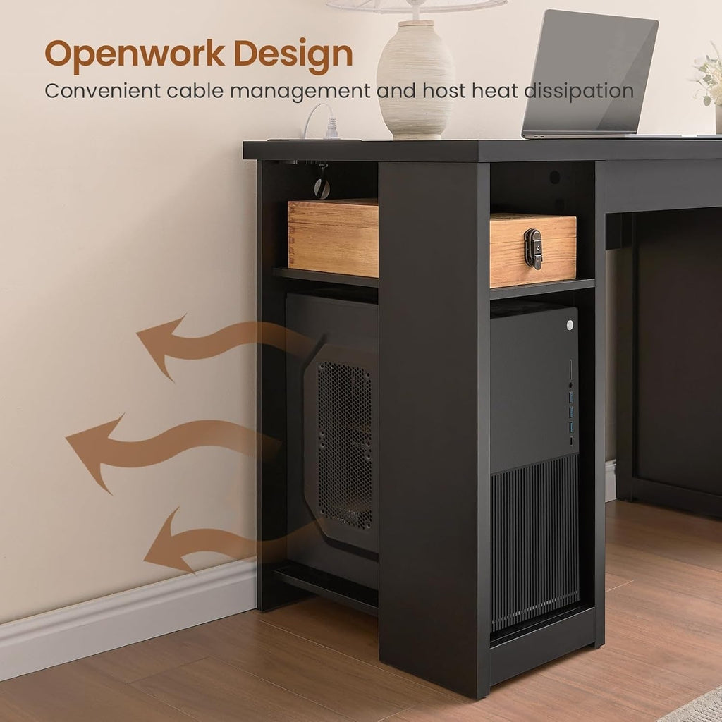 Bureau de direction de ferme Bureau à domicile Tiroir de classement Support d'écran Prise de courant