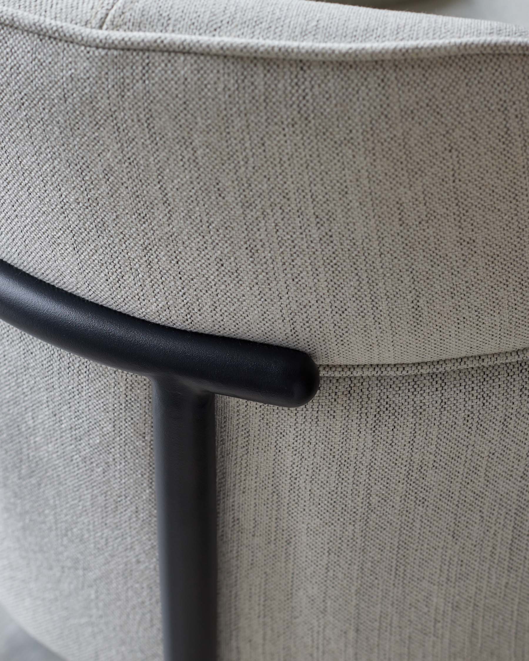 Chaise de salle à manger Felix en tissu bicolore ivoire