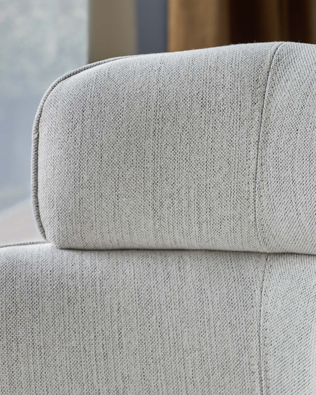 Chaise de salle à manger Felix en tissu bicolore ivoire