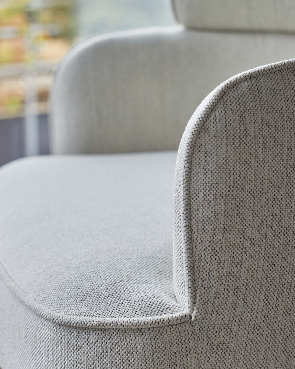 Chaise de salle à manger Felix en tissu bicolore ivoire