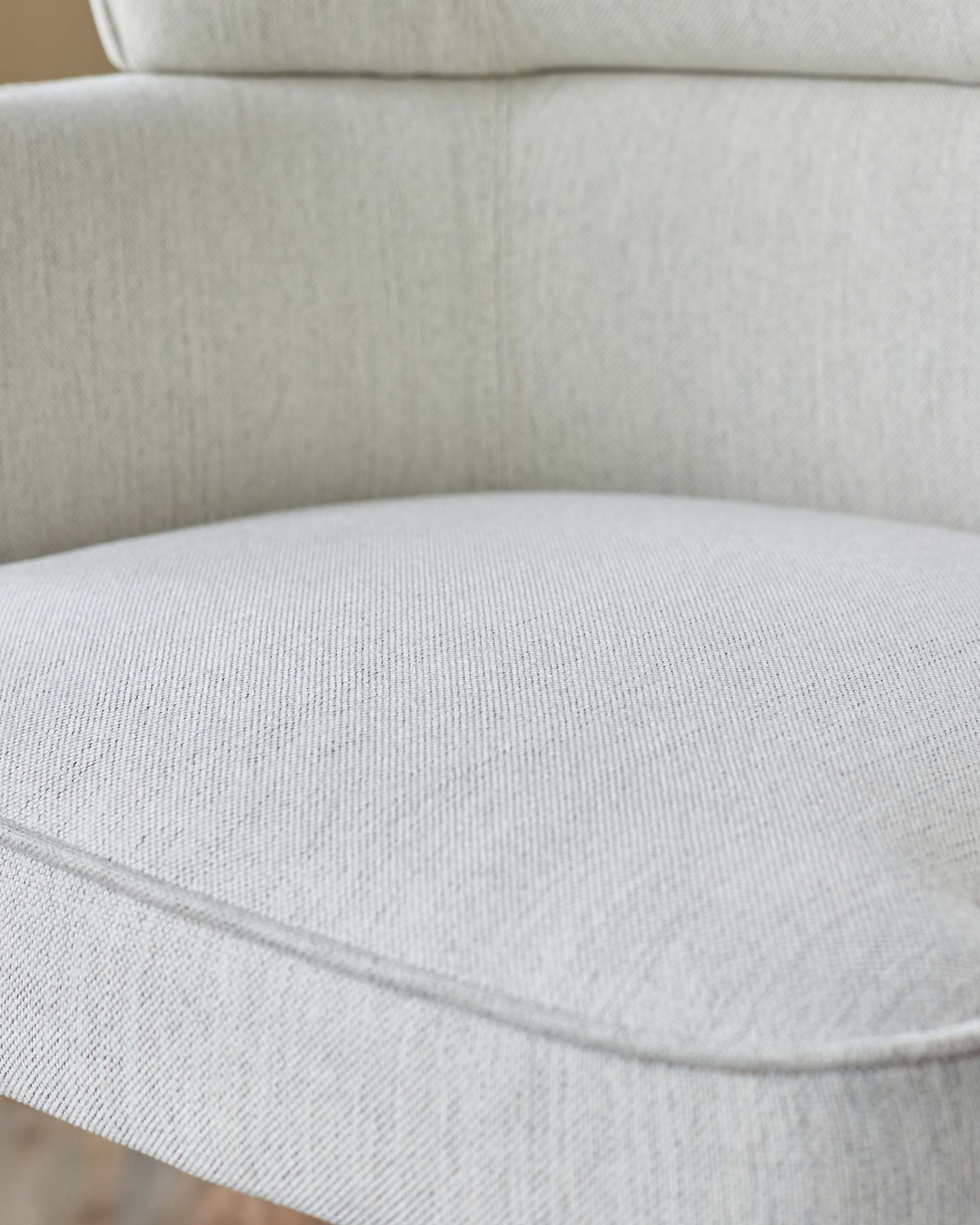 Tabouret de bar Felix en tissu bicolore ivoire