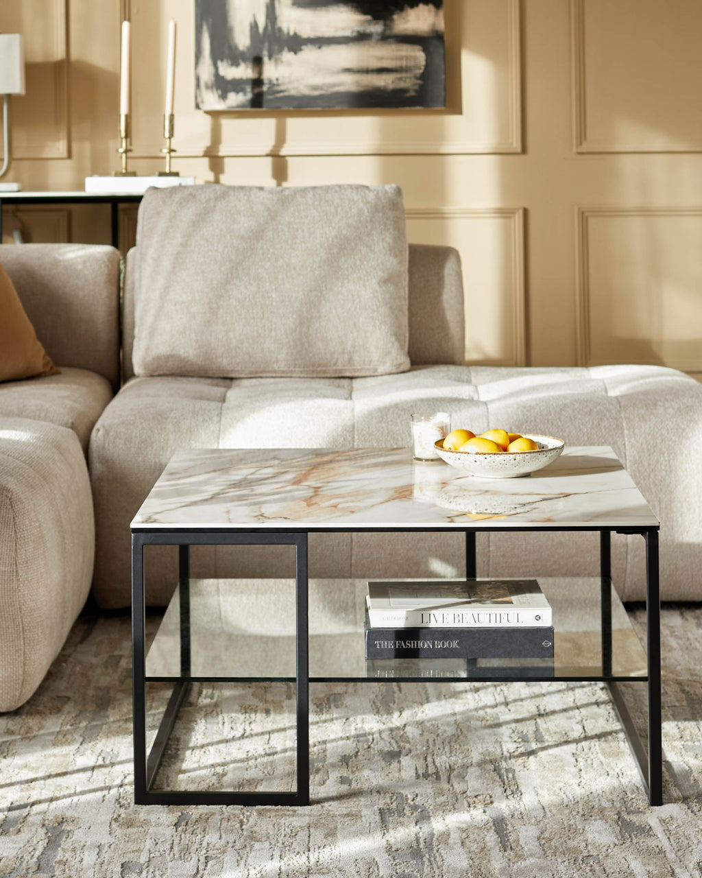 Table basse en céramique naturelle de Géorgie