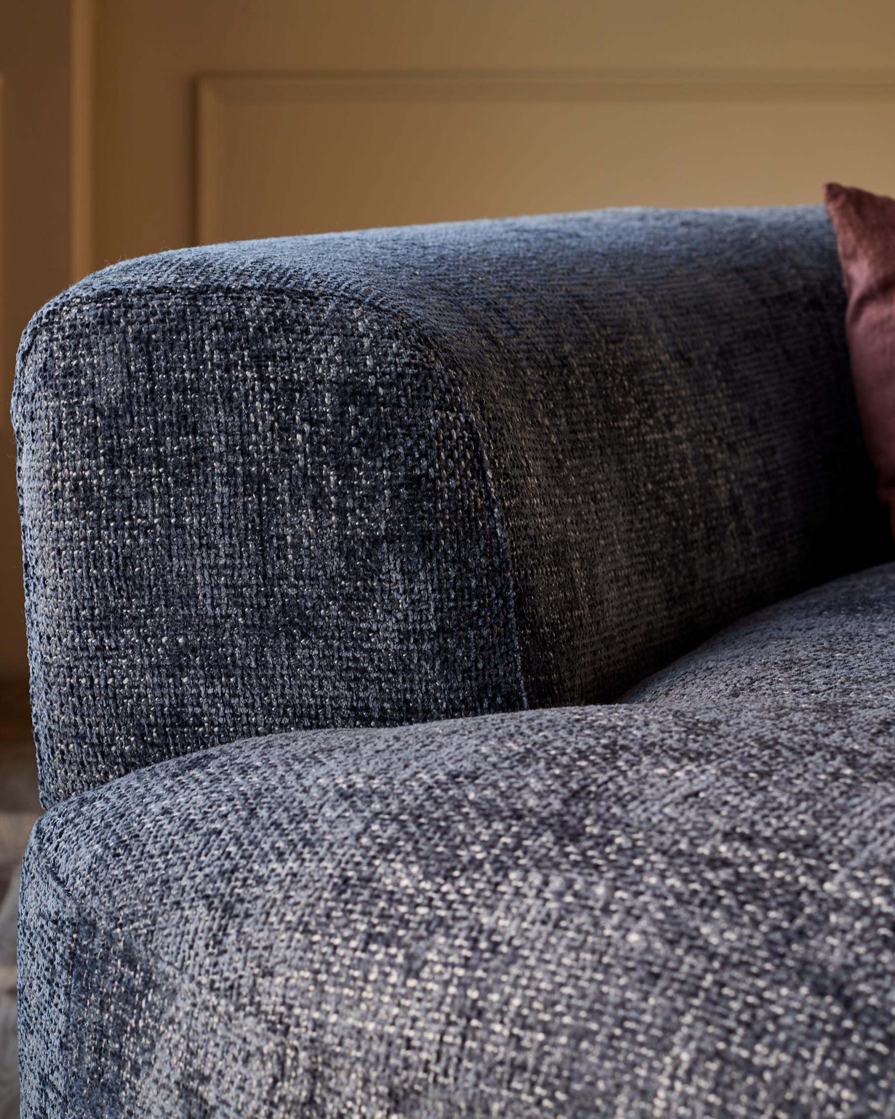 Canapé 2 places Gianna bleu foncé tissé