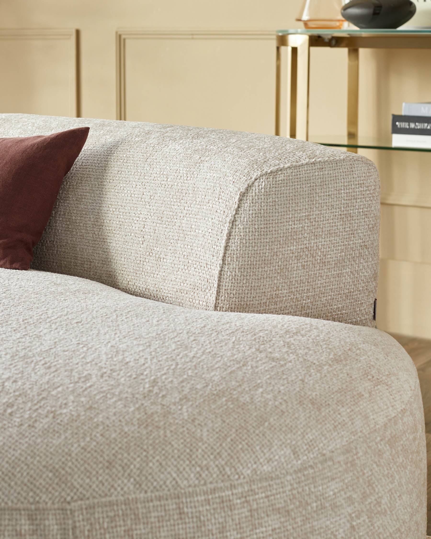 Canapé 2 places Gianna en tissu naturel