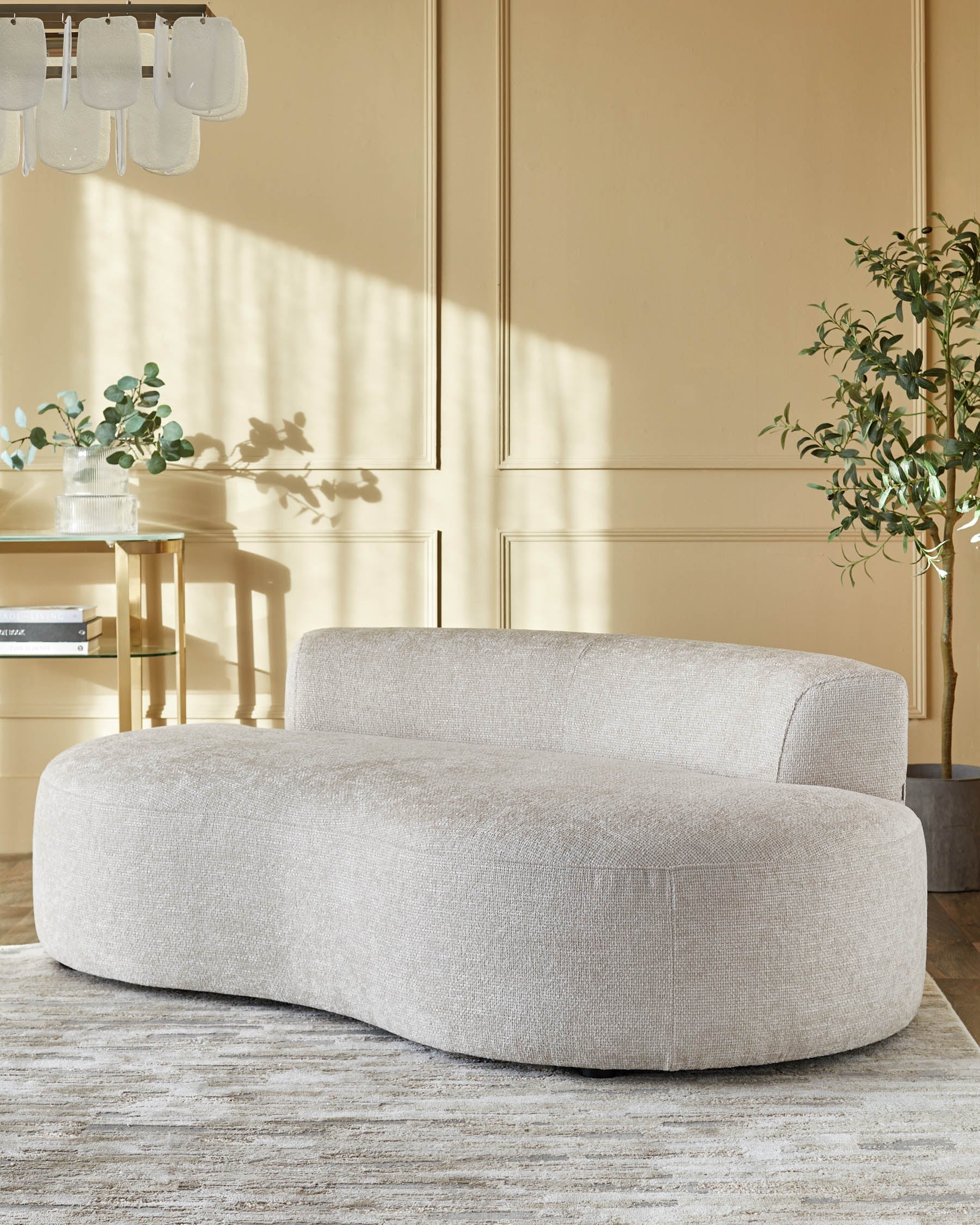 Canapé 2 places Gianna en tissu naturel