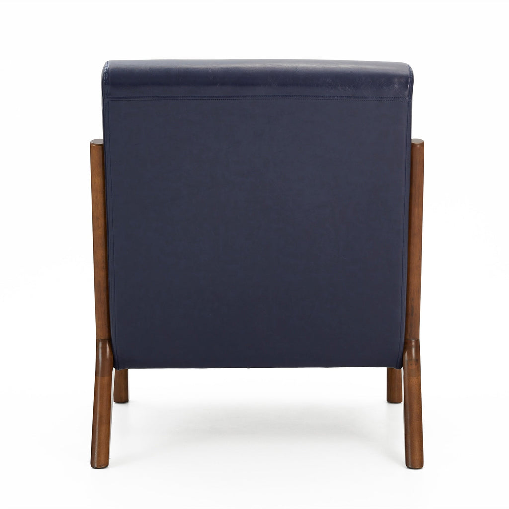 Fauteuil d'appoint moderne en cuir synthétique Glitzhome 30,75 po de hauteur, style milieu de siècle, avec coussin – 25,75 po de largeur x 33,75 po de profondeur x 30,75 po de hauteur