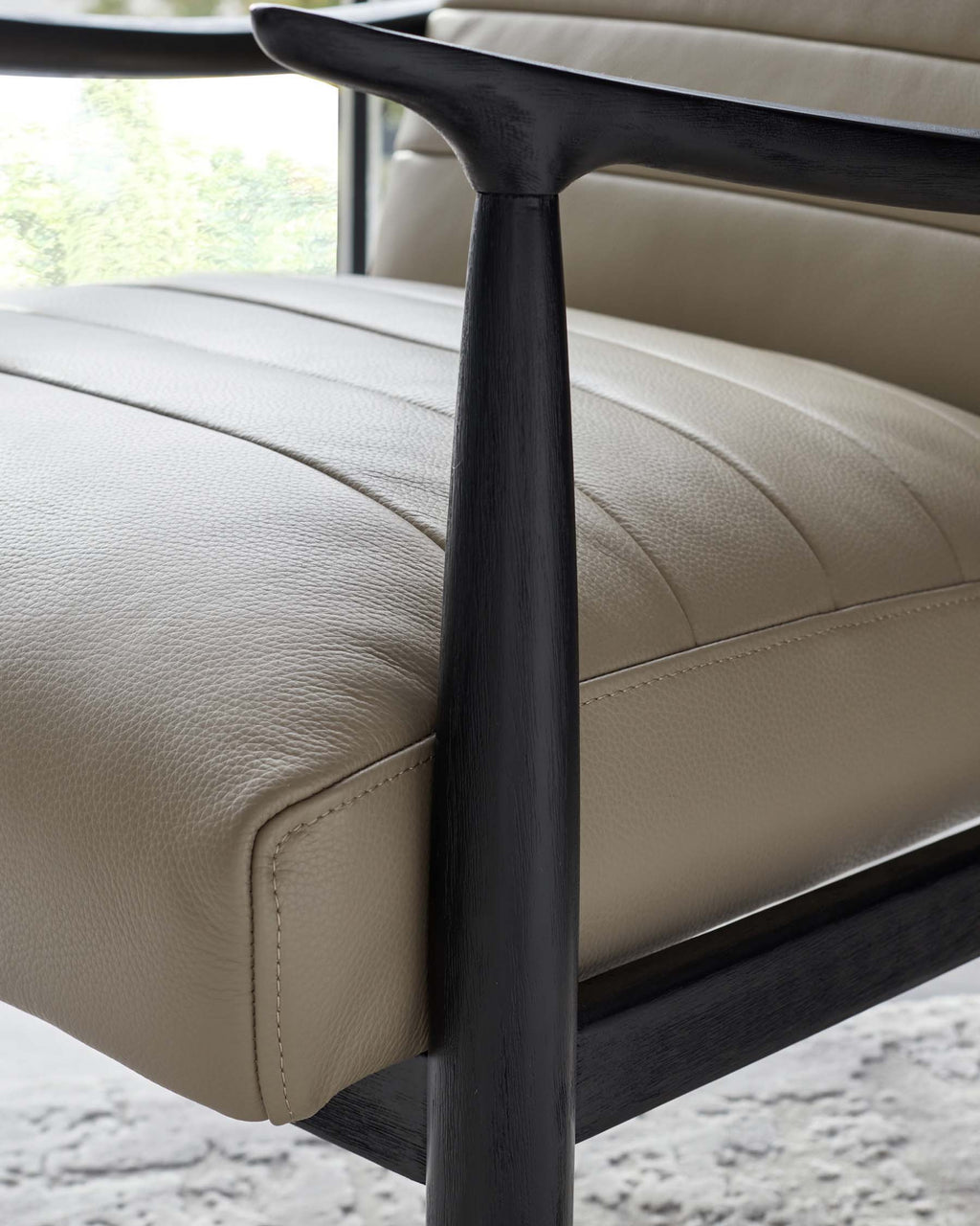 Fauteuil d'appoint Greyson en cuir naturel