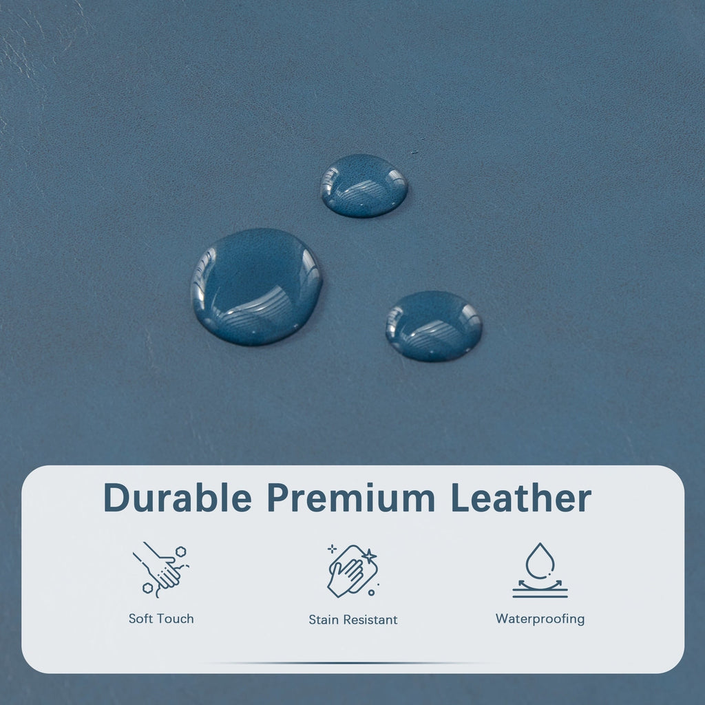 Pouf de rangement rectangulaire rembourré 50,3 x 17,50 x 18 po - Similicuir