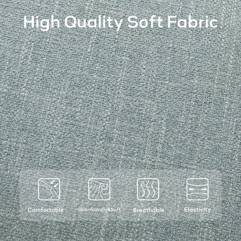 Banc d'entrée rembourré en tissu, banc de chambre pour bout de lit beige, bois massif 44 pouces