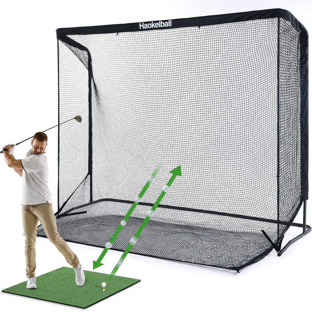 Filet de golf Haokelball 10x7,5 pieds Filet d'entraînement de golf avec tissu cible Filet de frappe de golf robuste