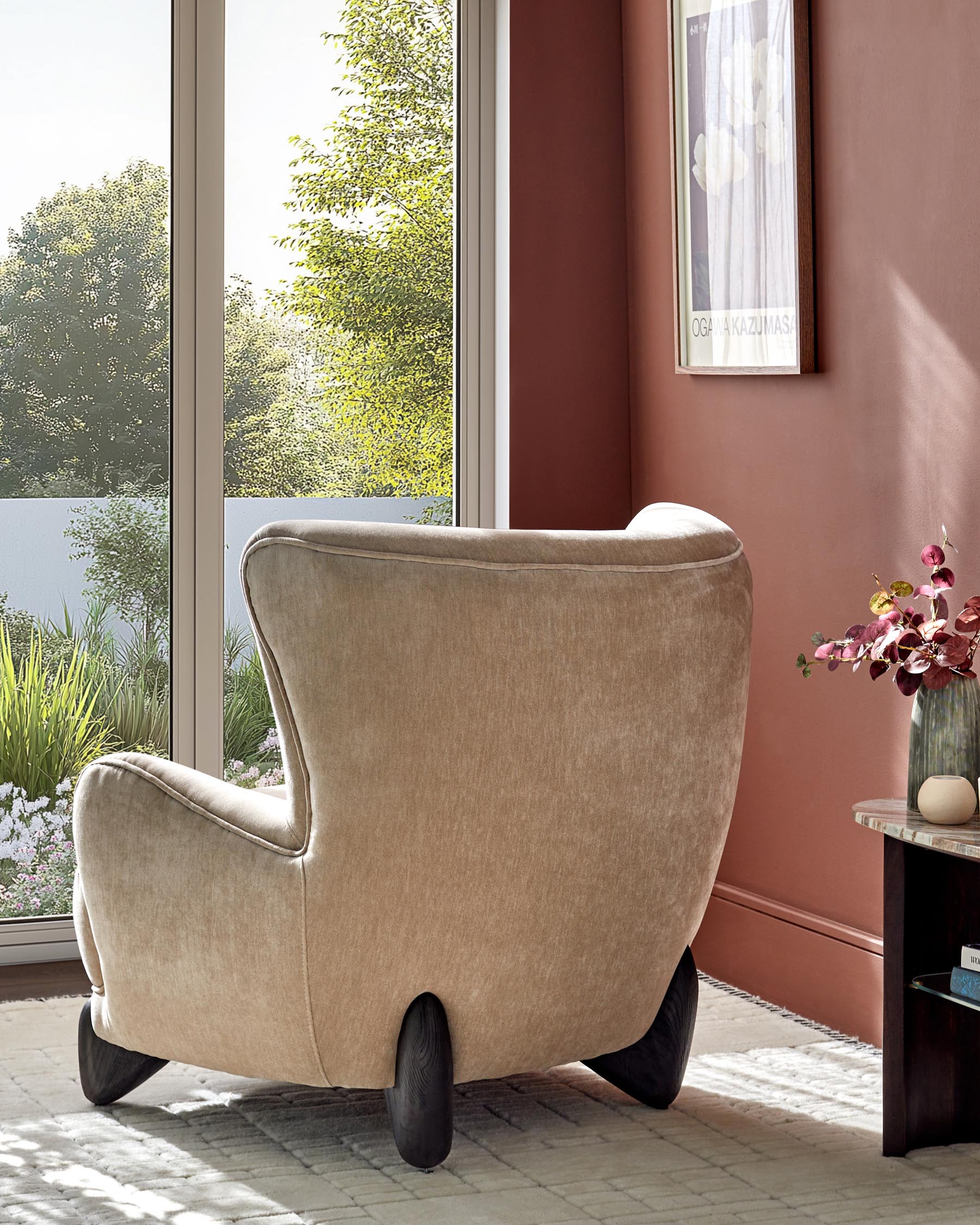 Fauteuil d'appoint Harlan en tissu champagne