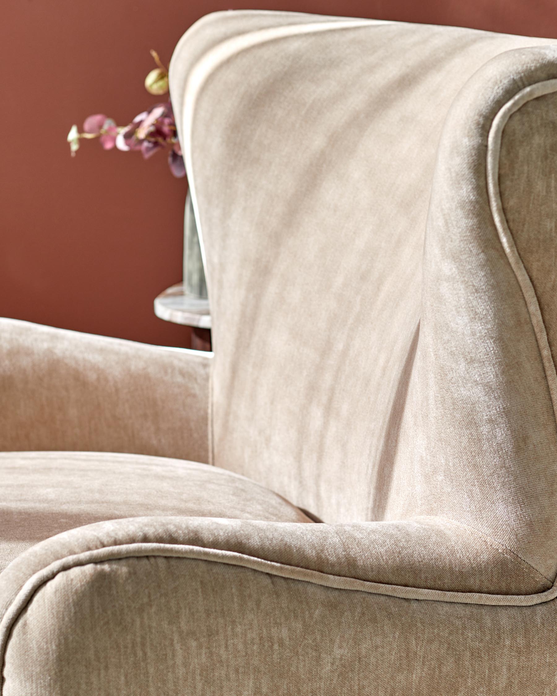 Fauteuil d'appoint Harlan en tissu champagne