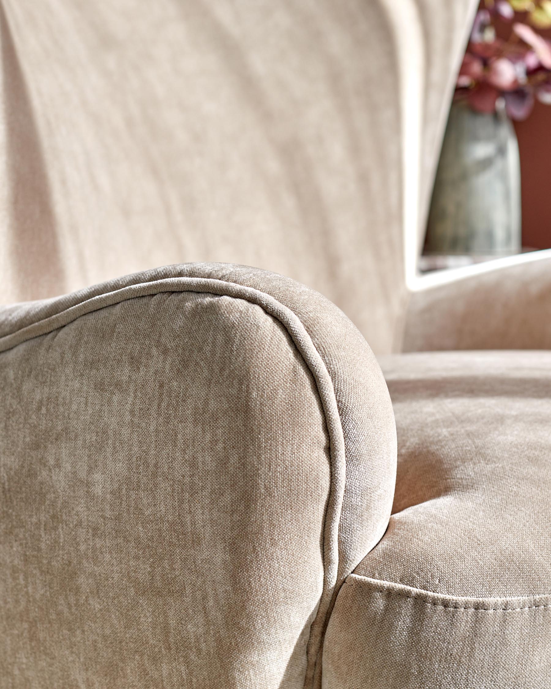 Fauteuil d'appoint Harlan en tissu champagne