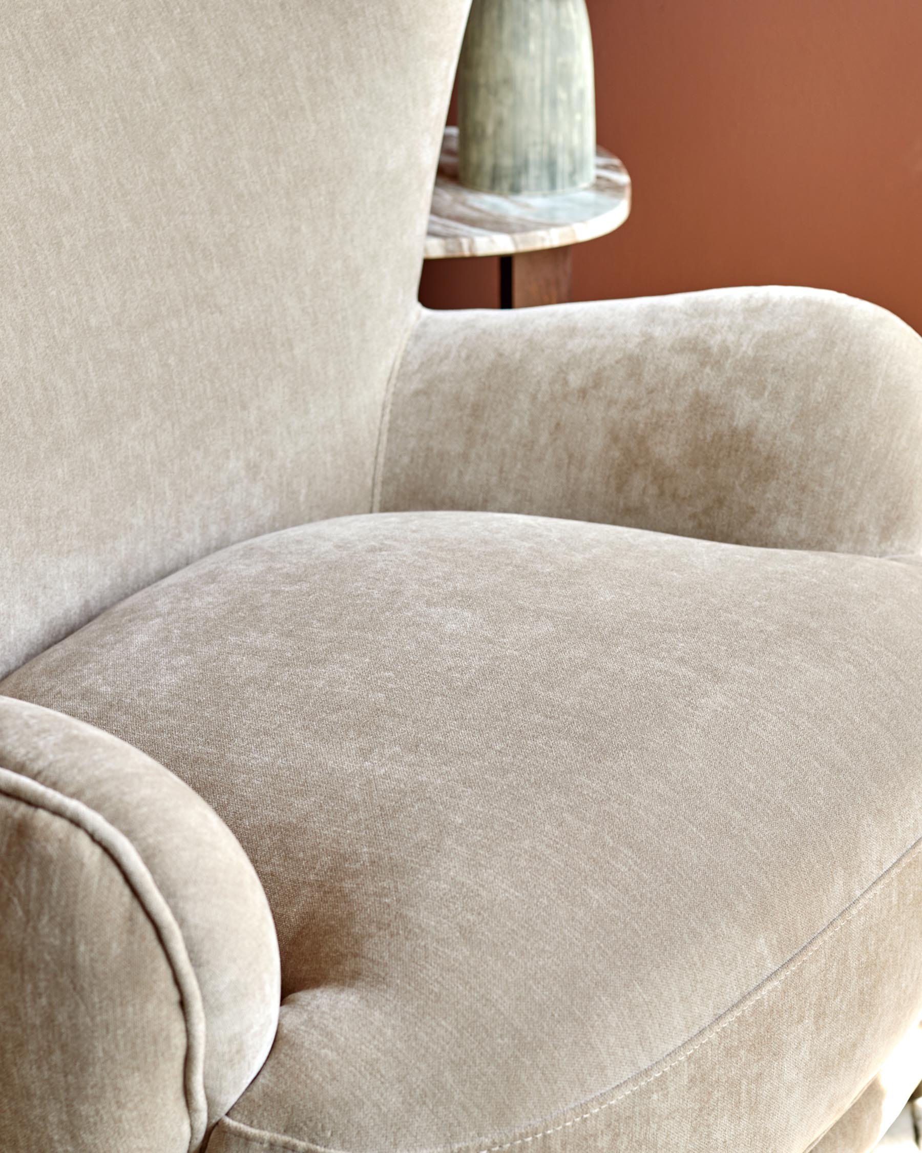 Fauteuil d'appoint Harlan en tissu champagne