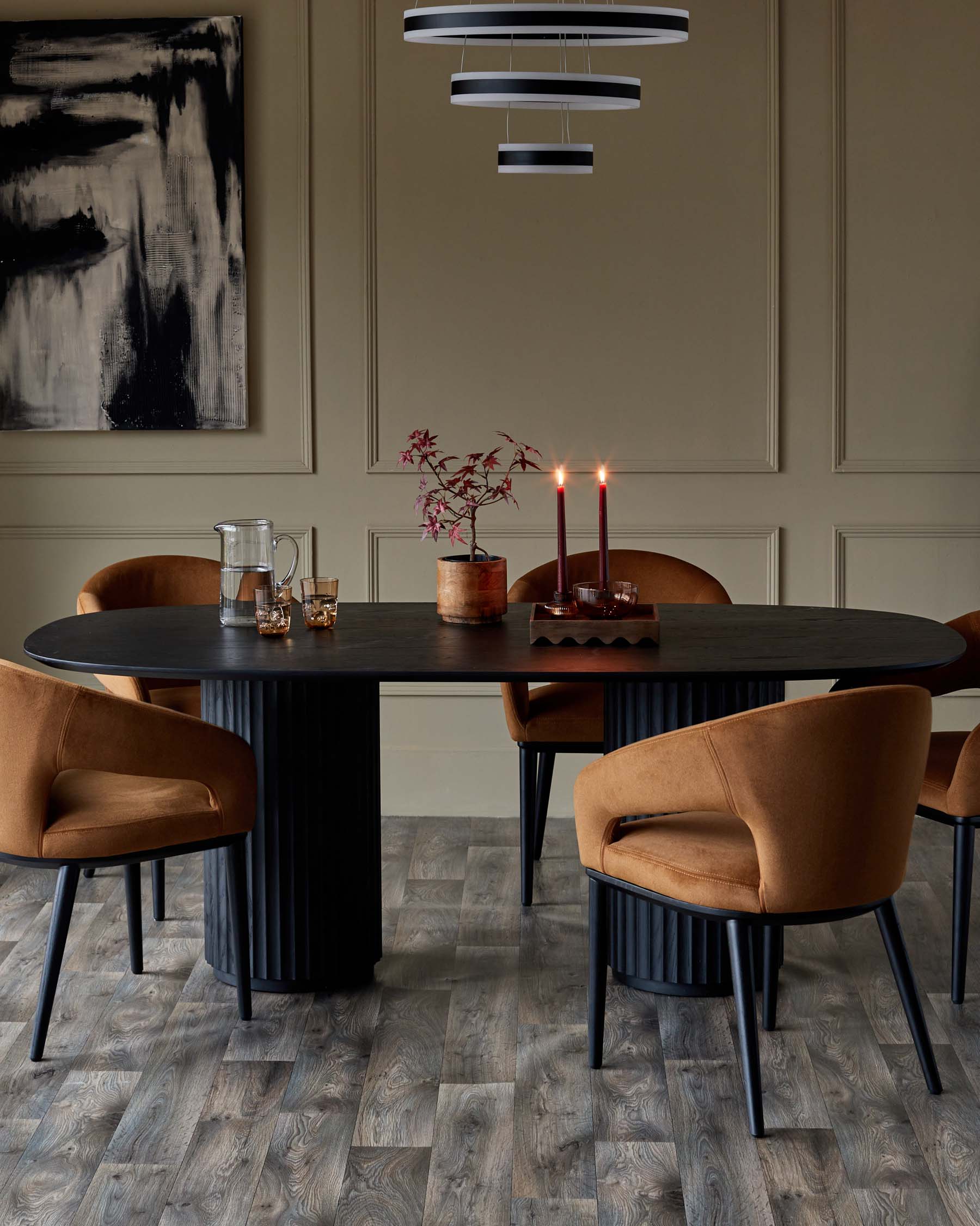 Chaise de salle à manger Heath en tissu caramel